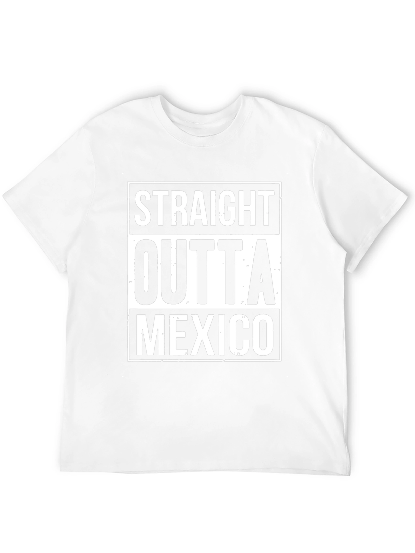 Straight Outta Mexico Graphic Tee - Black Cotton T-Shirt