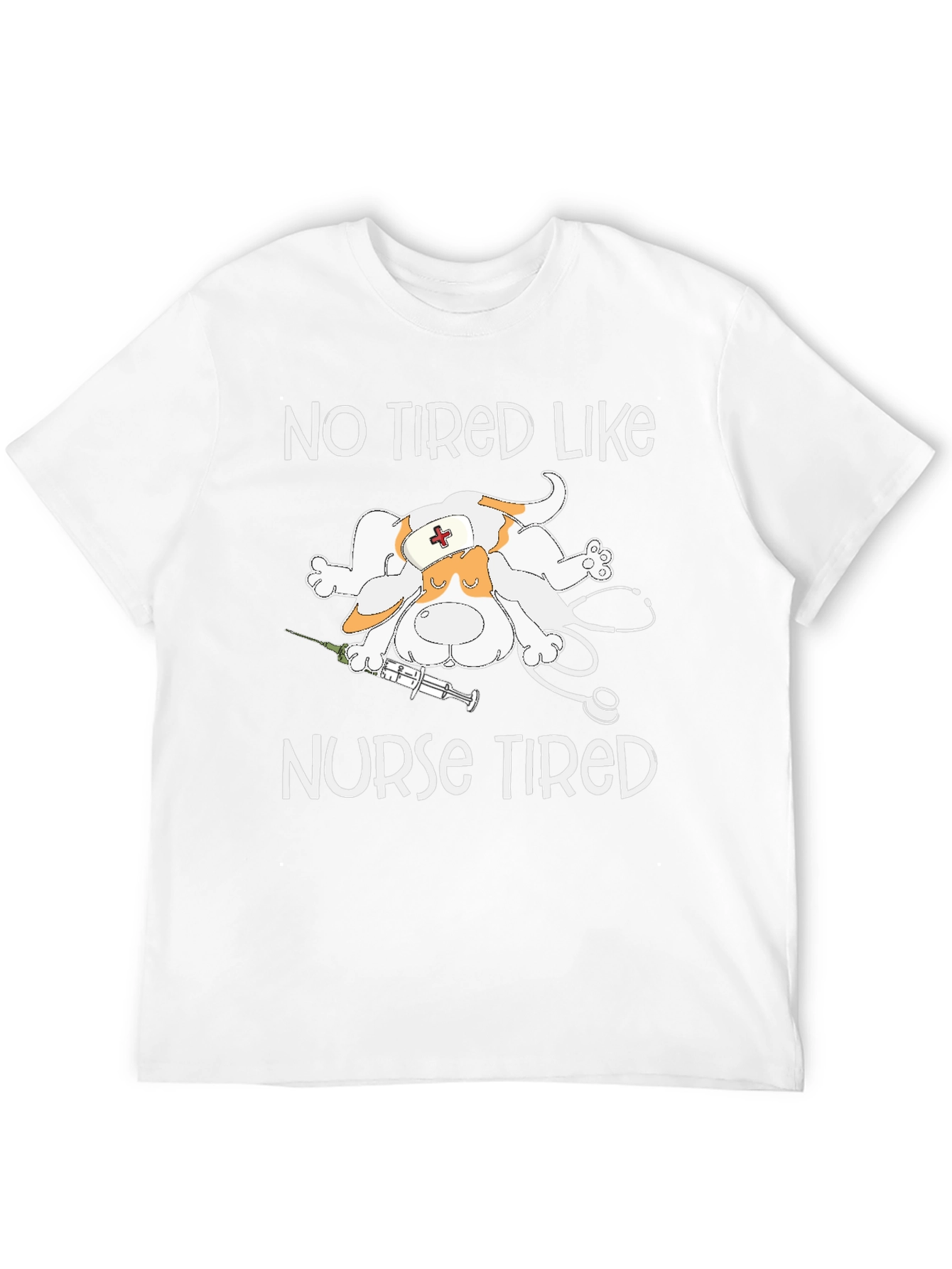 Funny Nurse Tired Graphic T-Shirt