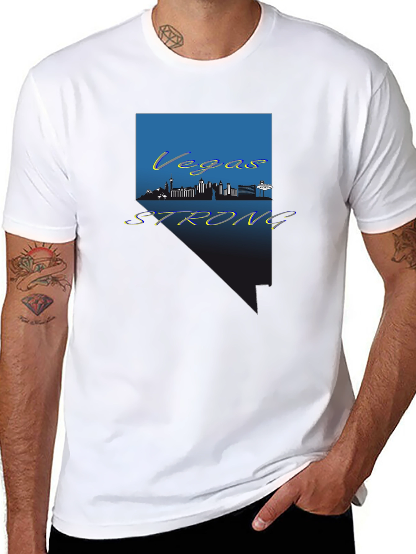 Vegas Strong Graphic Tee - Nevada Pride Shirt