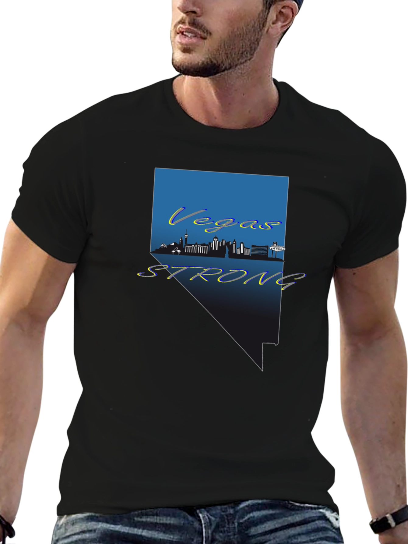 Vegas Strong Graphic Tee - Nevada Pride Shirt