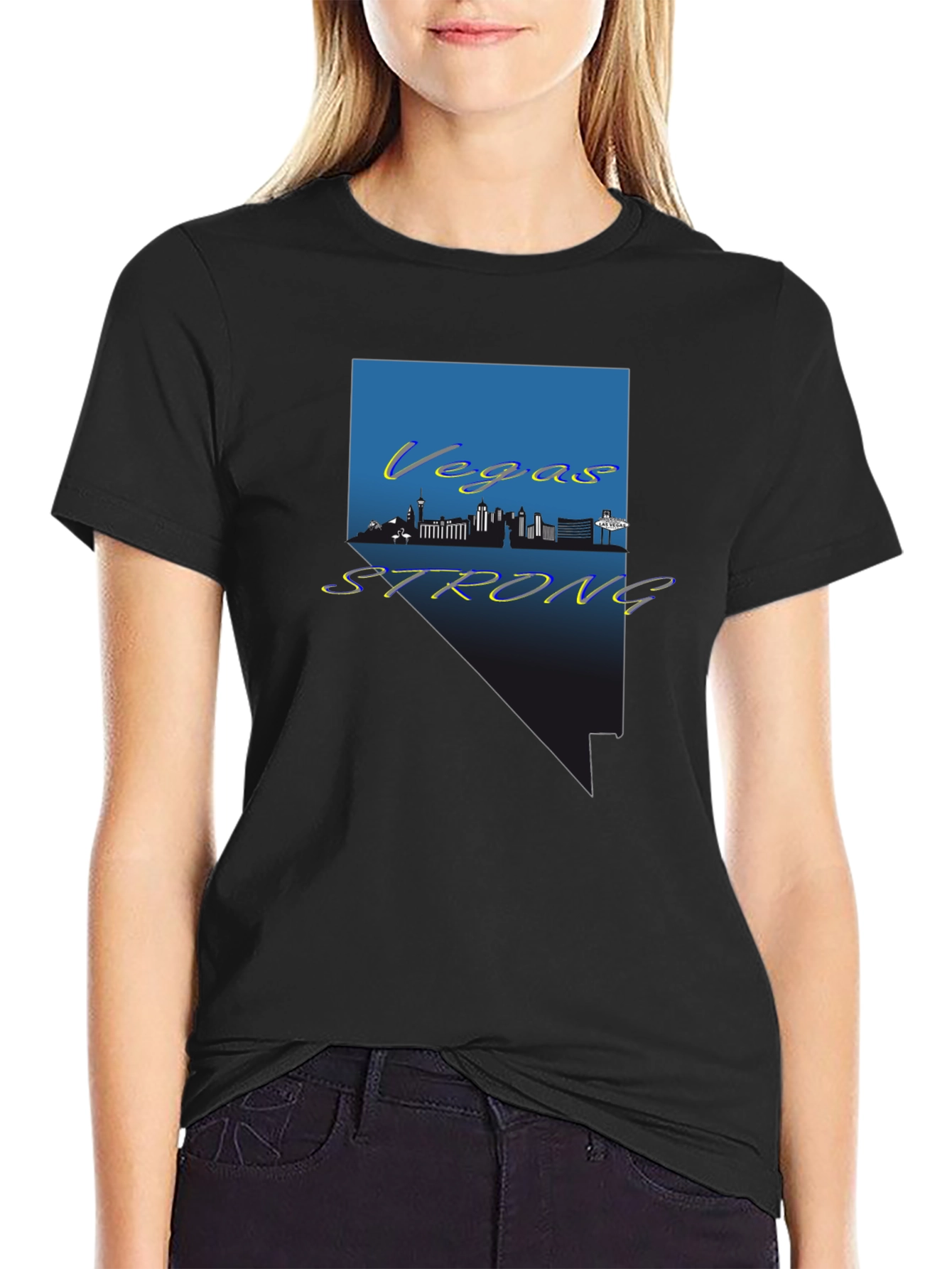 Vegas Strong Graphic Tee - Nevada Pride Shirt