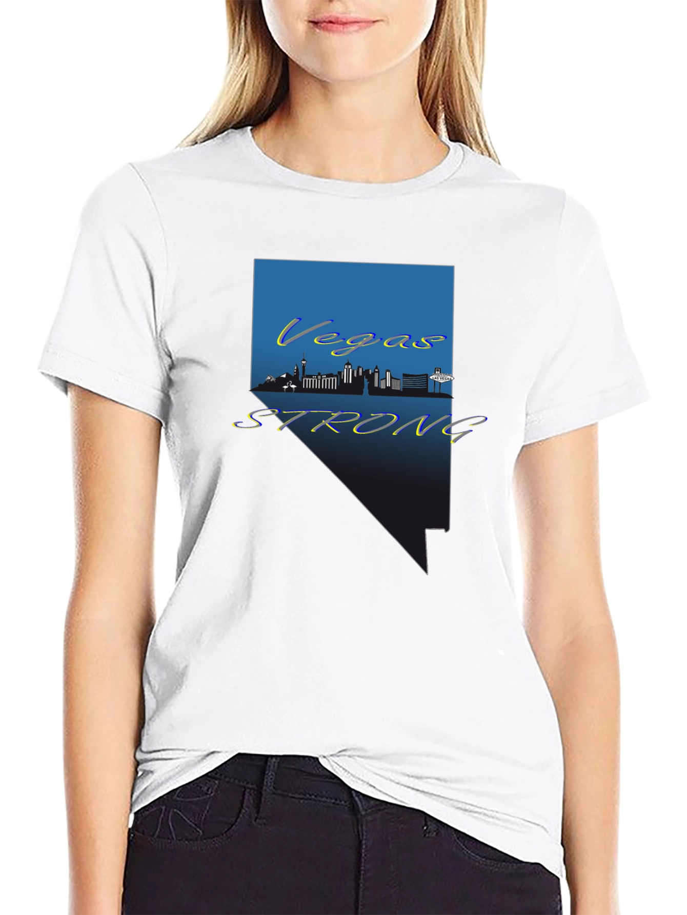 Vegas Strong Graphic Tee - Nevada Pride Shirt