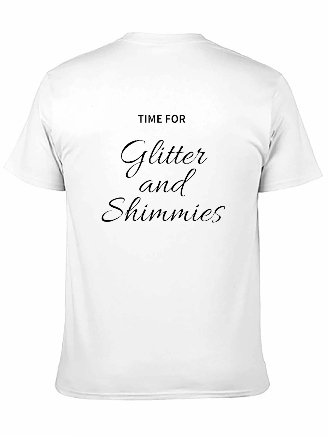 Time for Glitter and Shimmies Black Tee