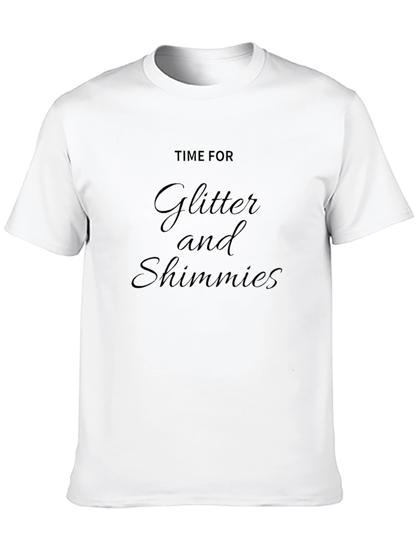 Time for Glitter and Shimmies Black Tee