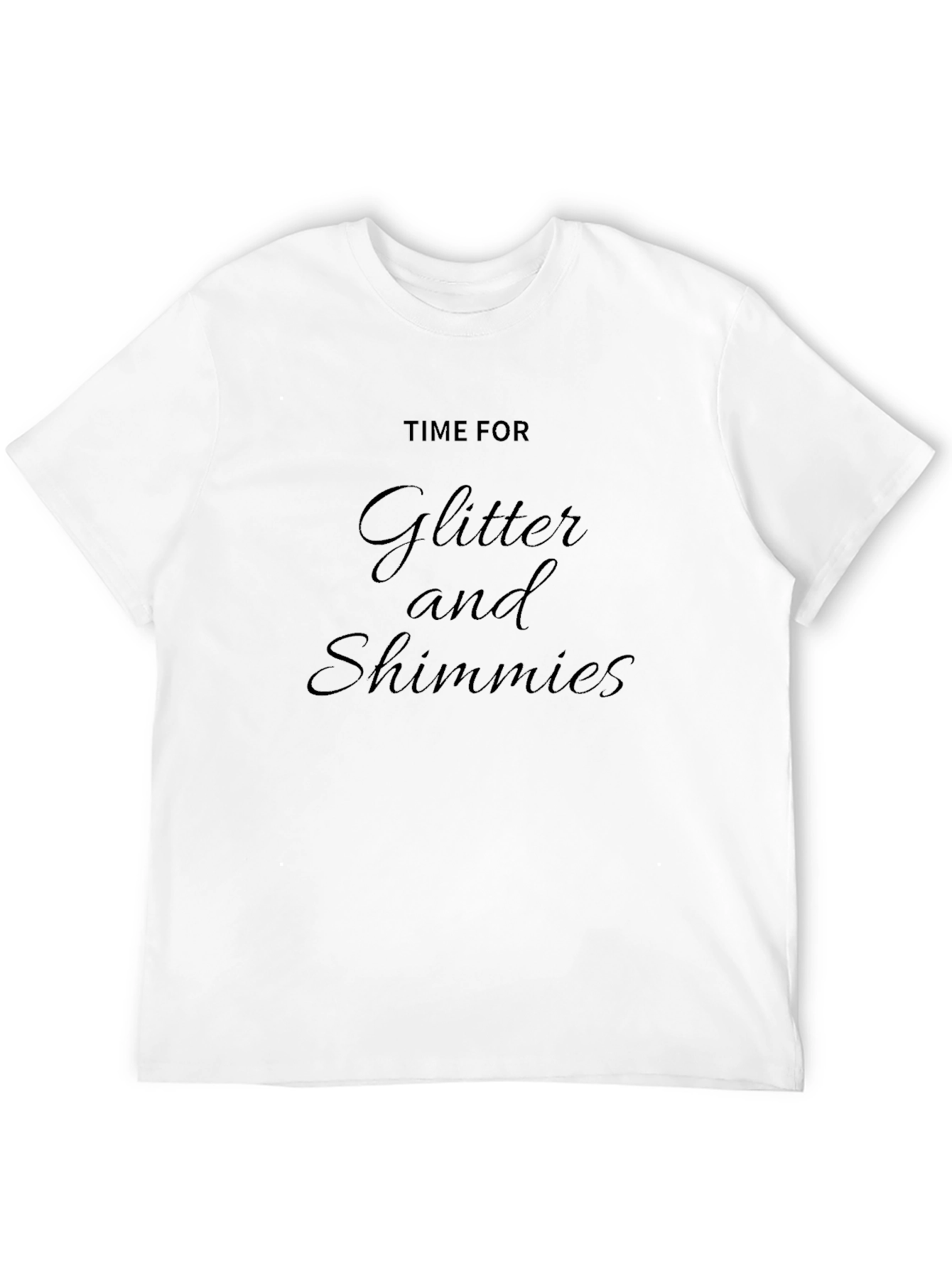 Time for Glitter and Shimmies Black Tee