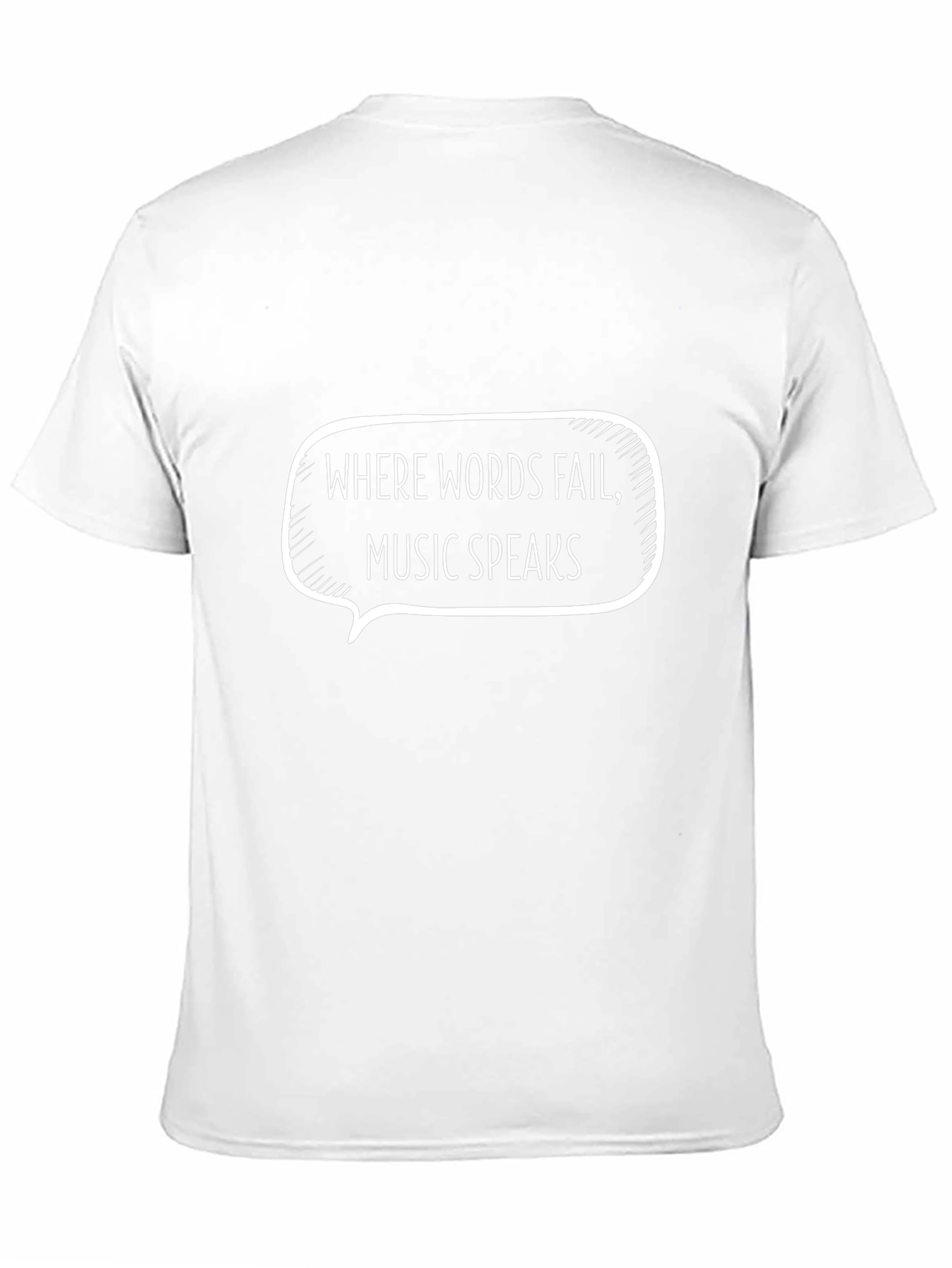 Music Speaks Graphic Tee - Black Cotton Comfort