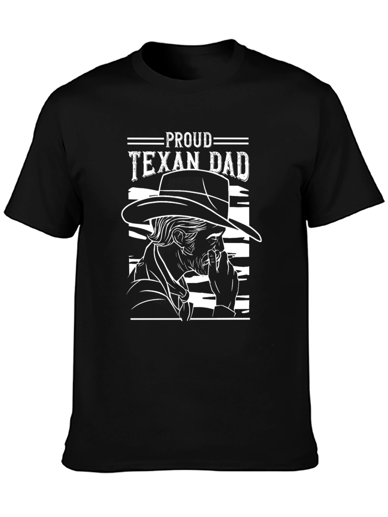 Proud Texan Dad Graphic Tee - Black