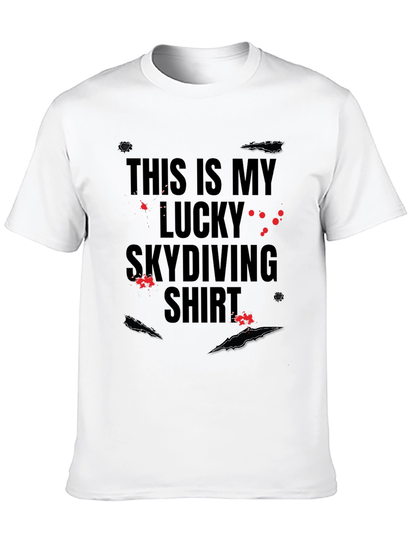 Lucky Skydiving Shirt - Black Graphic Tee