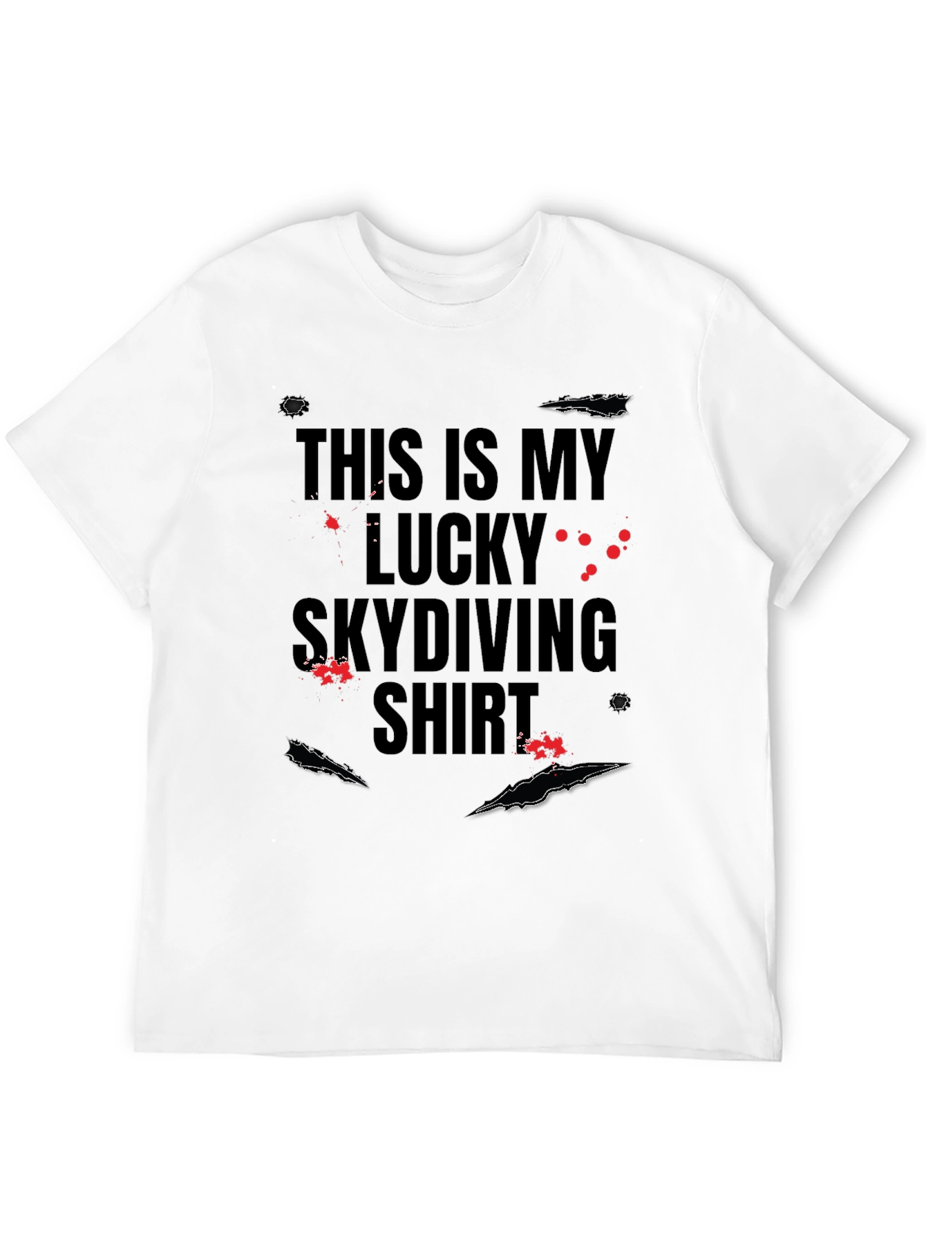 Lucky Skydiving Shirt - Black Graphic Tee