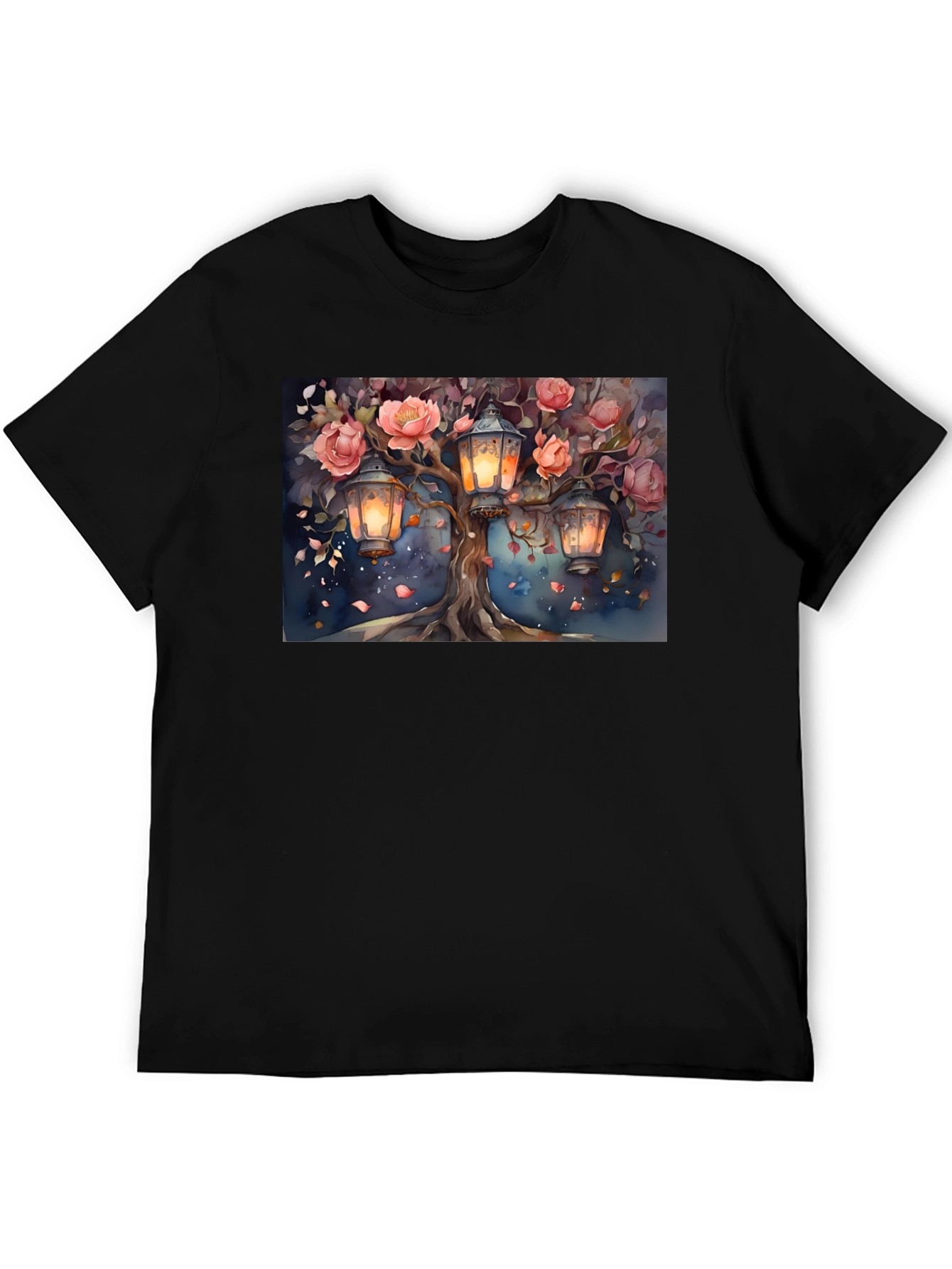 Floral Lantern Tree Graphic Tee