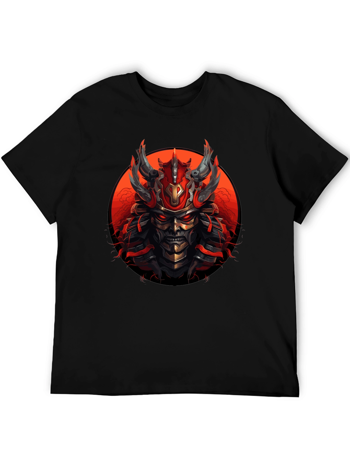 Samurai Warrior Graphic Tee - Mens Black T-Shirt