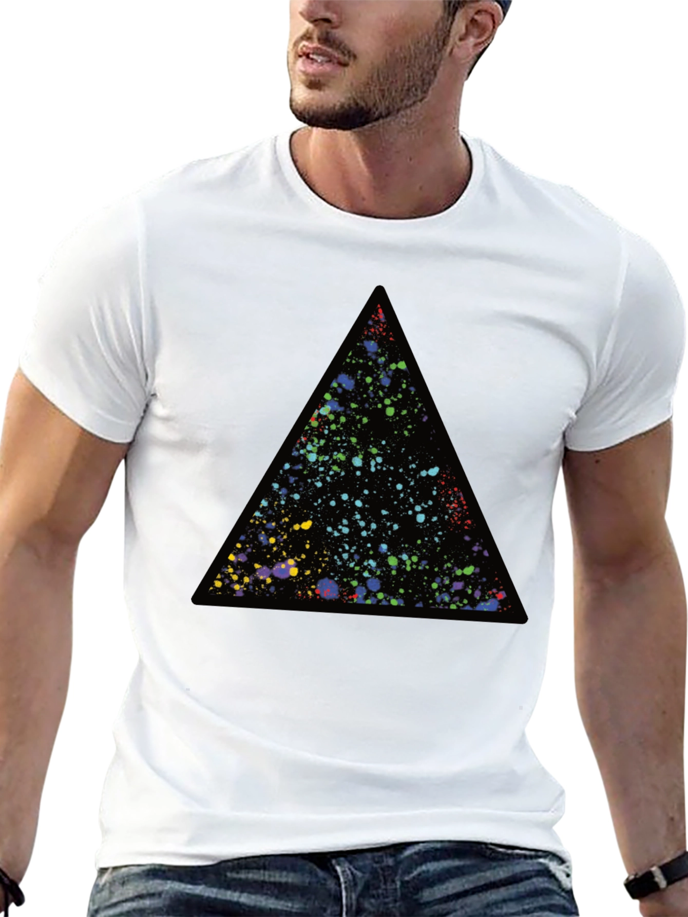 Galaxy Triangle Black T-Shirt