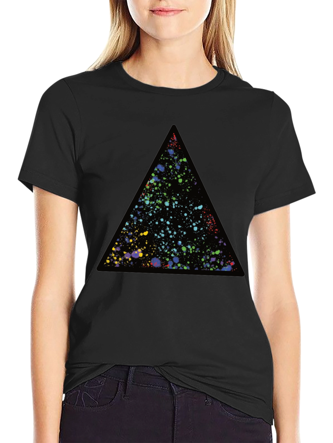 Galaxy Triangle Black T-Shirt