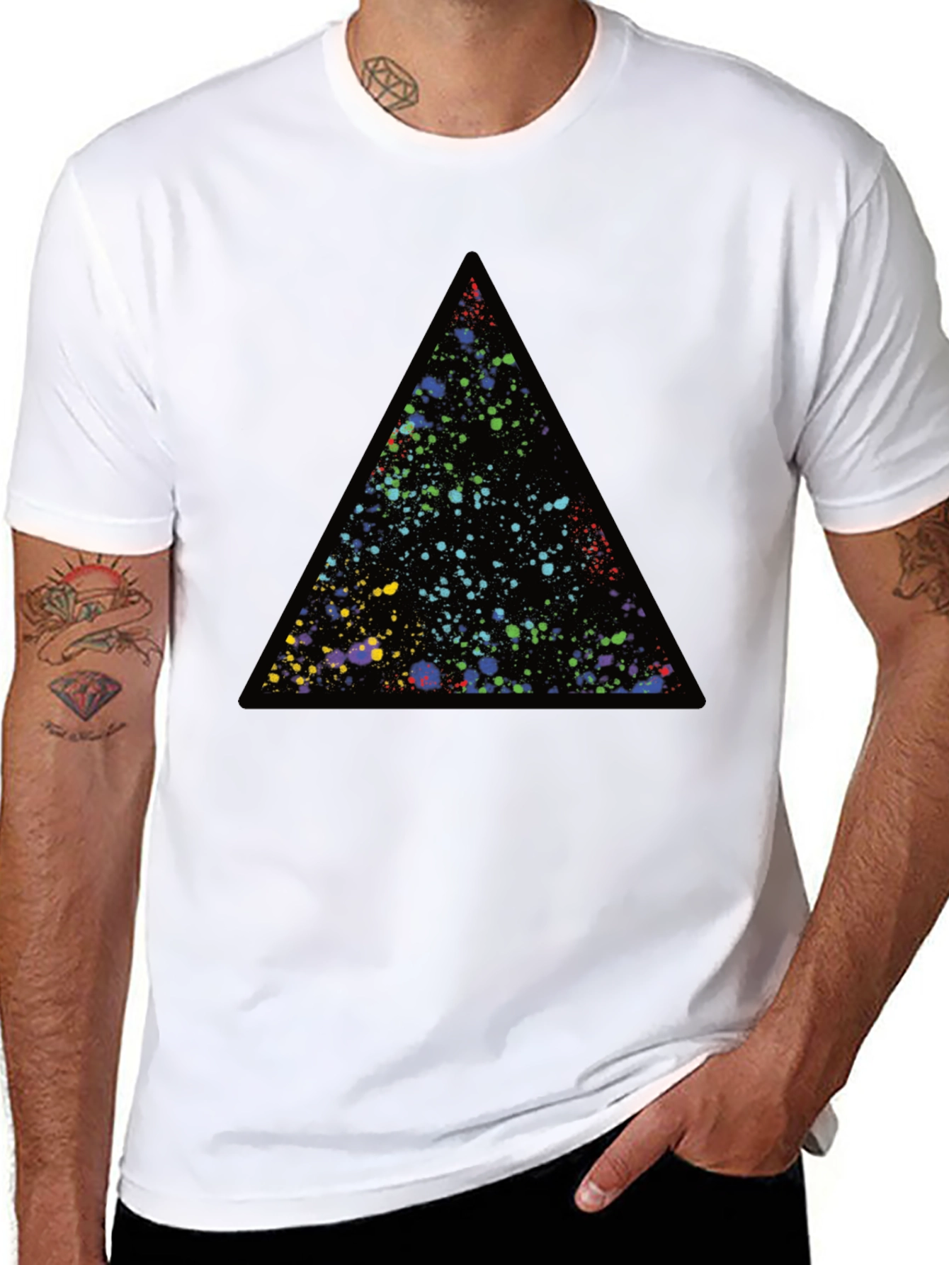 Galaxy Triangle Black T-Shirt