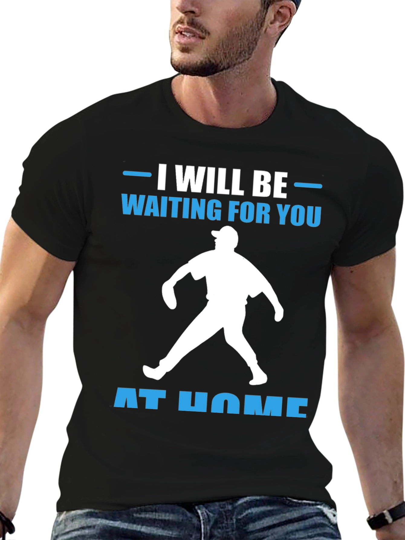 Waiting At Home Baseball T-Shirt