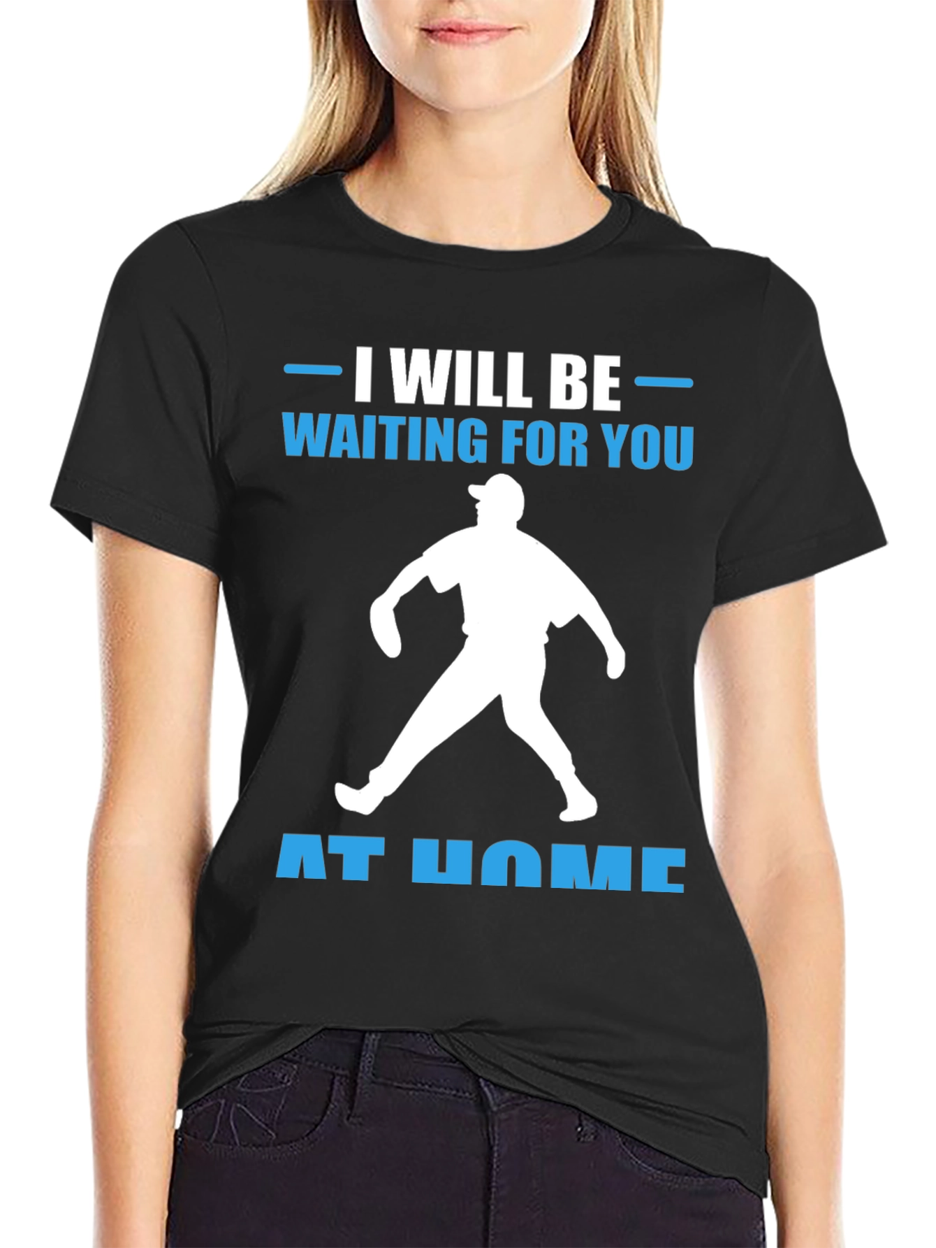 Waiting At Home Baseball T-Shirt