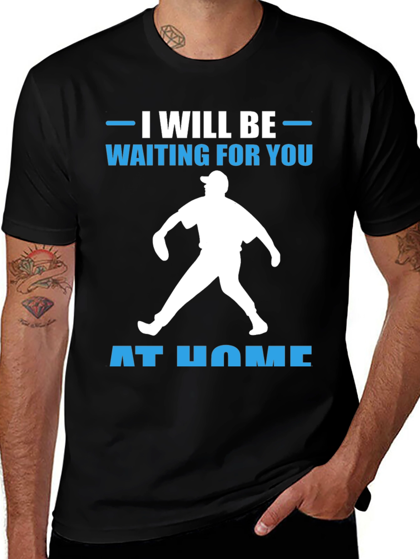 Waiting At Home Baseball T-Shirt