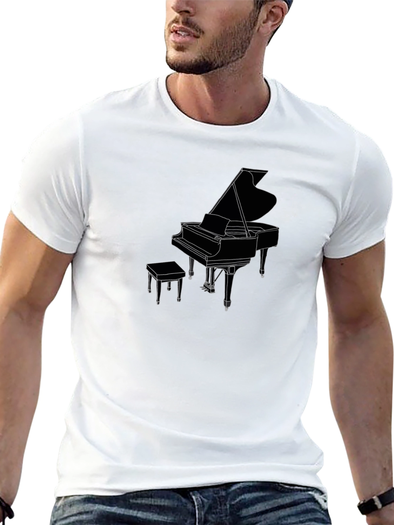 Grand Piano T-Shirt - Music Lover Tee
