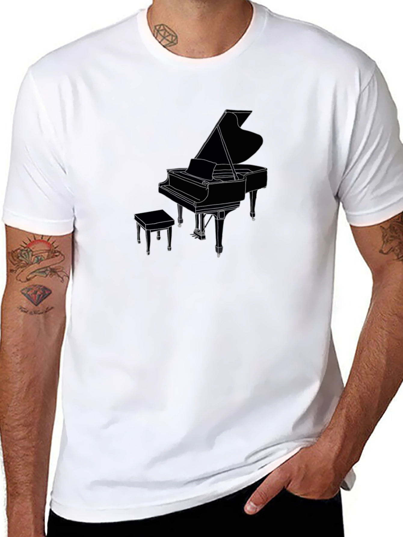 Grand Piano T-Shirt - Music Lover Tee