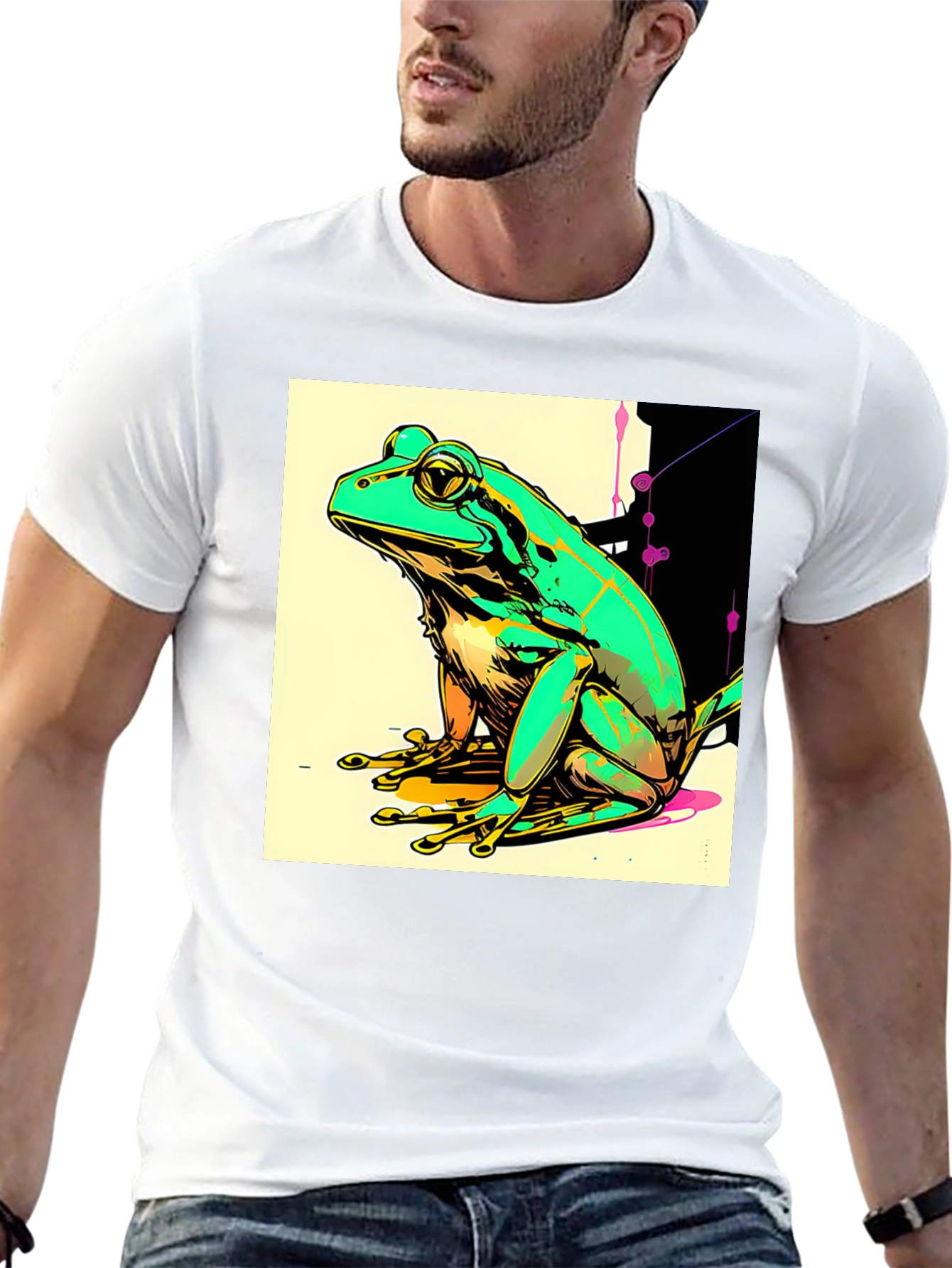 Frog Graphic T-Shirt - Quirky Animal Tee
