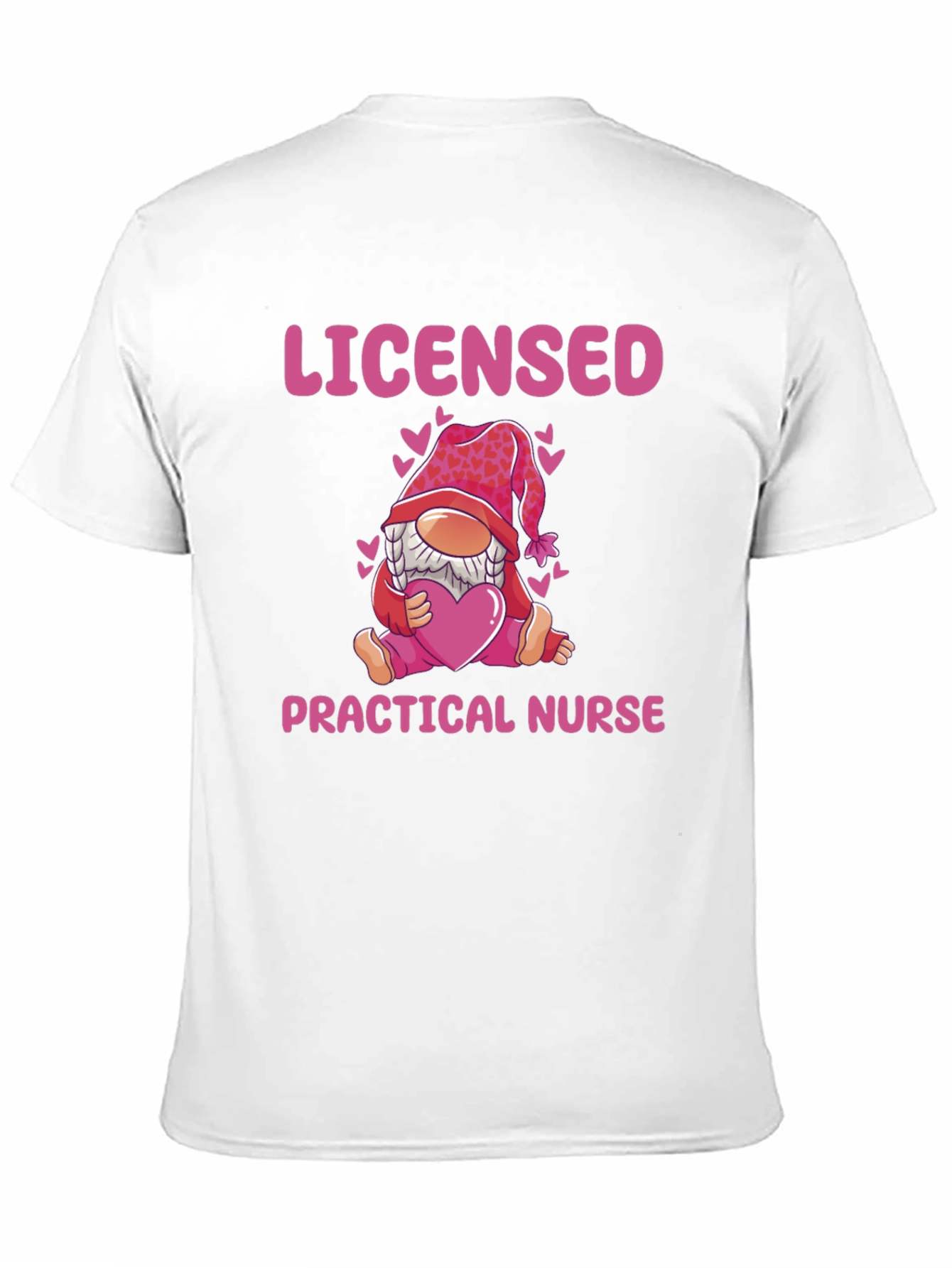 Licensed Practical Nurse Gnome Valentines Day T-Shirt