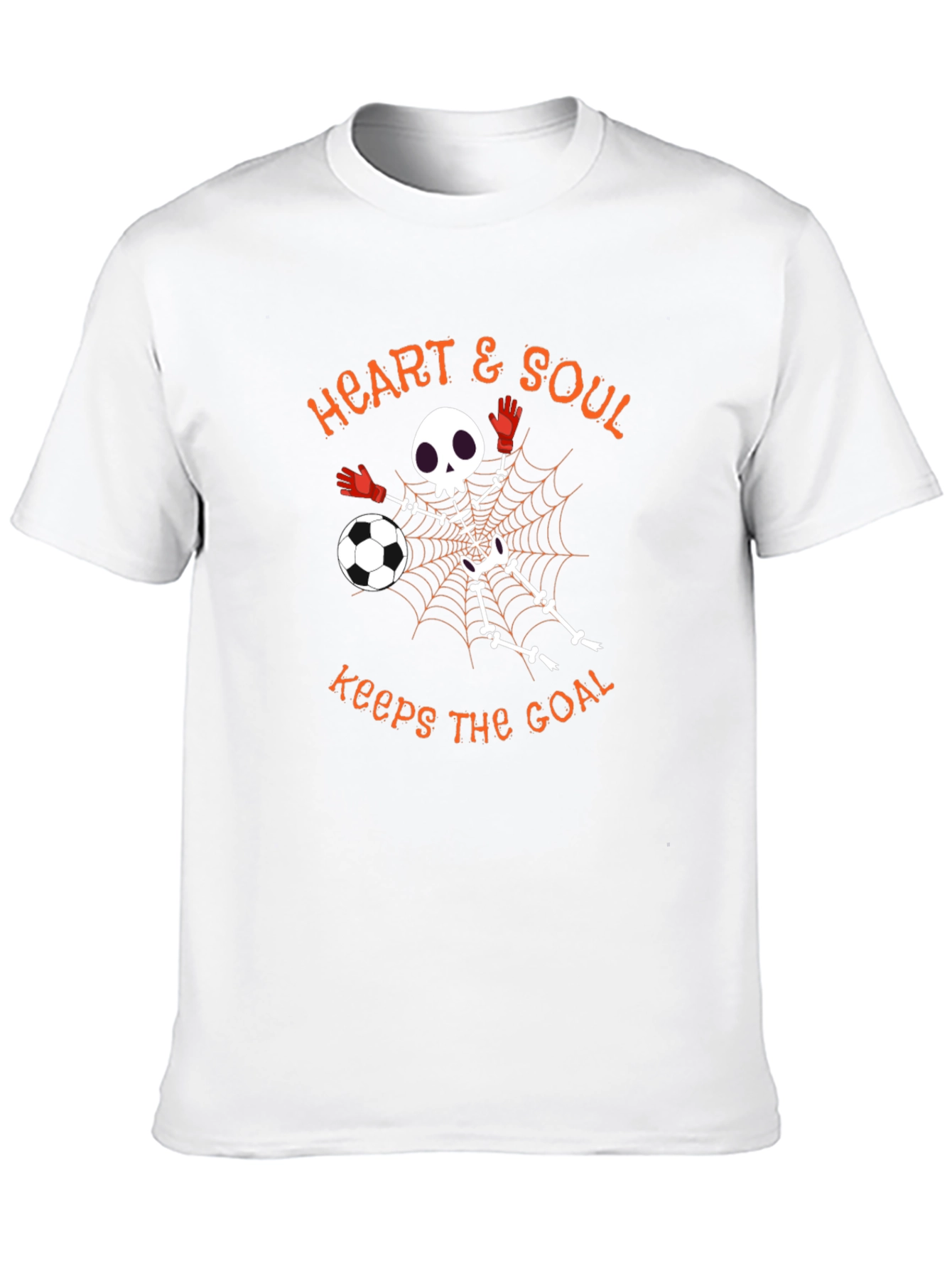 Heart & Soul Soccer Skeleton Graphic T-Shirt