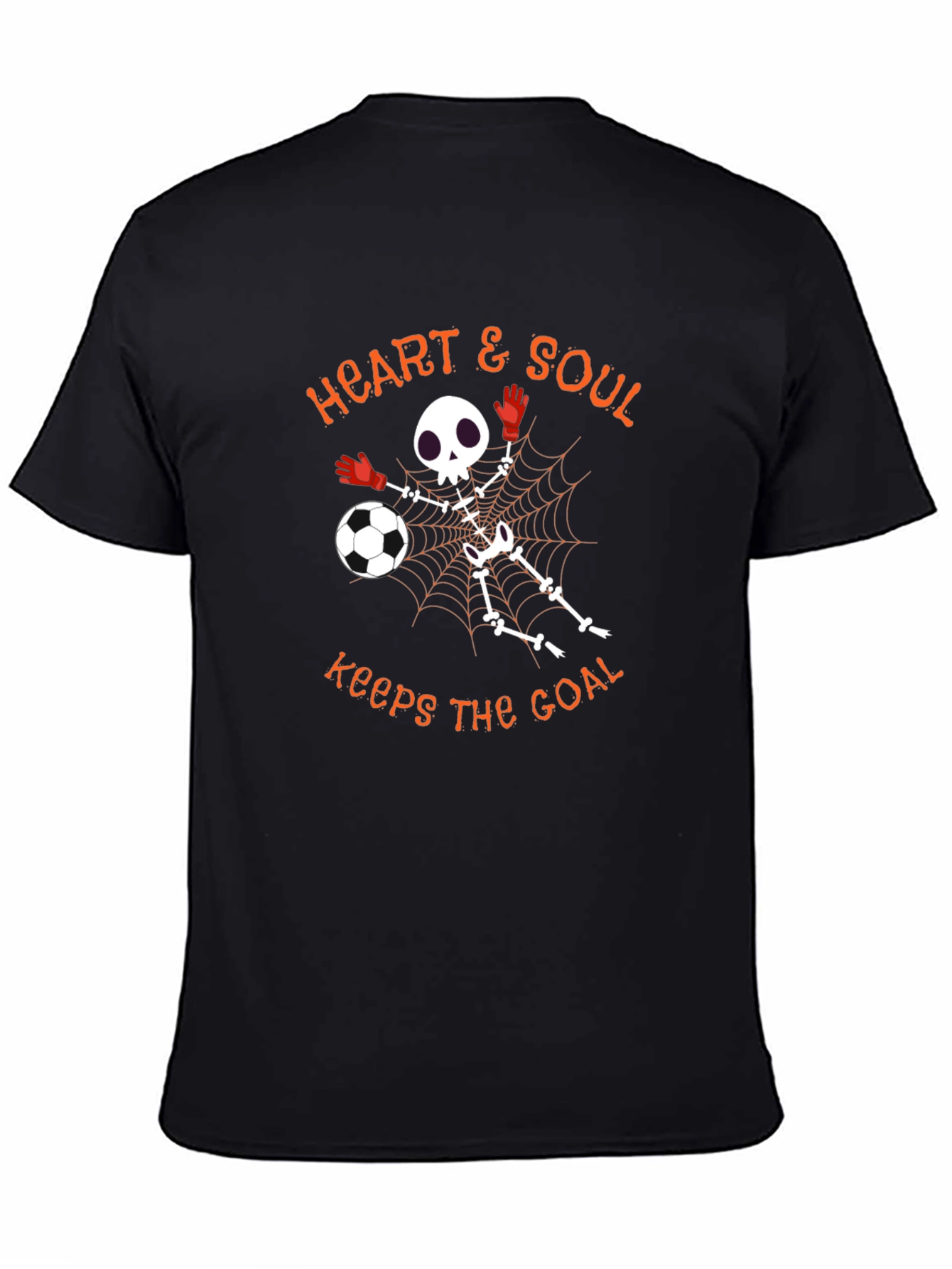 Heart & Soul Soccer Skeleton Graphic T-Shirt