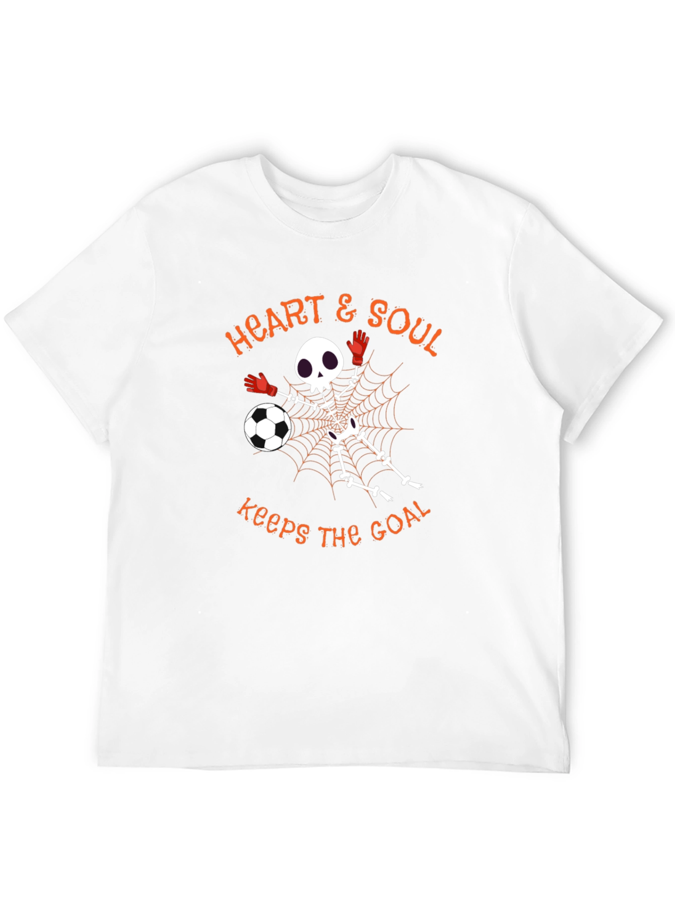Heart & Soul Soccer Skeleton Graphic T-Shirt