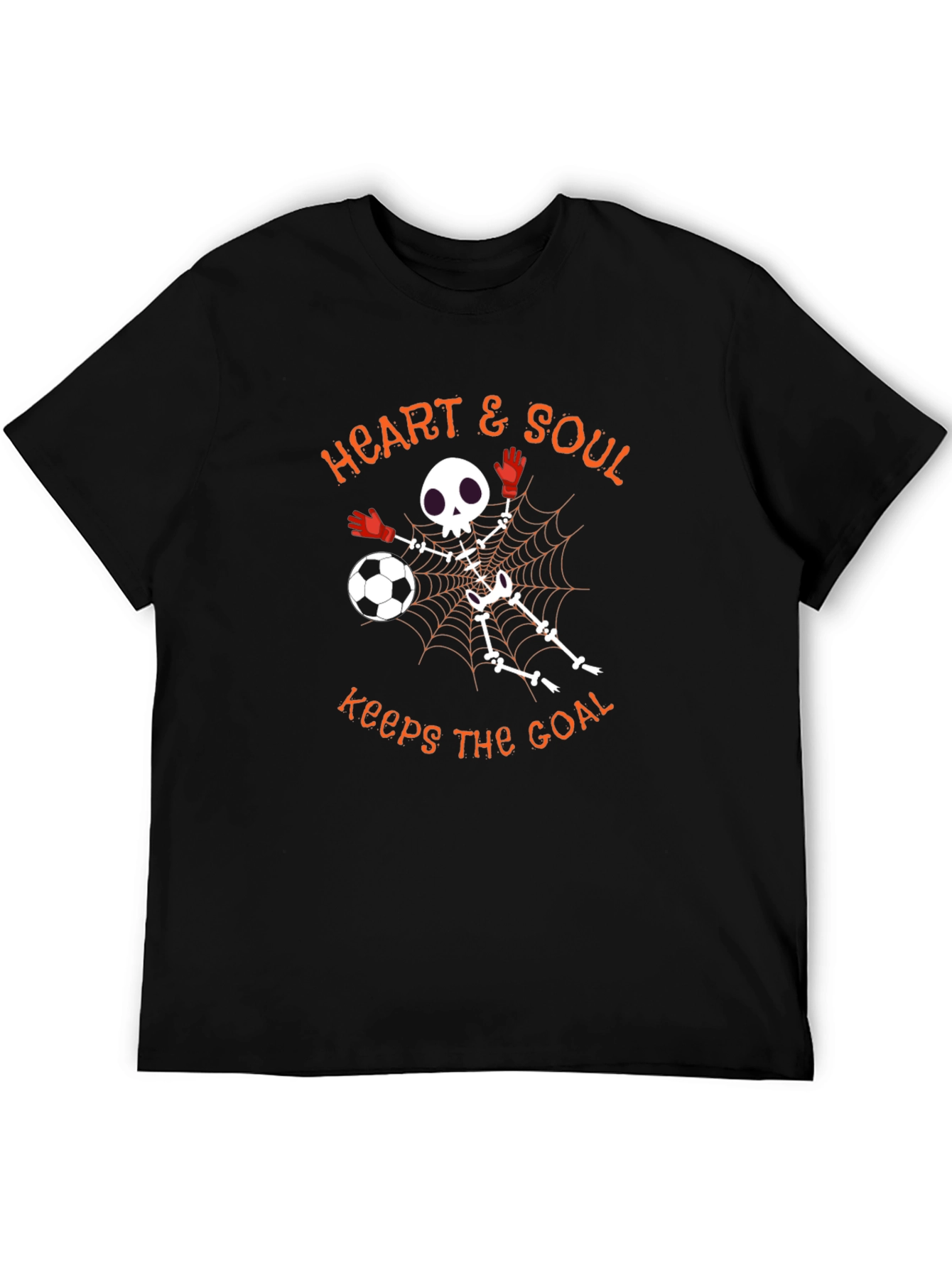Heart & Soul Soccer Skeleton Graphic T-Shirt