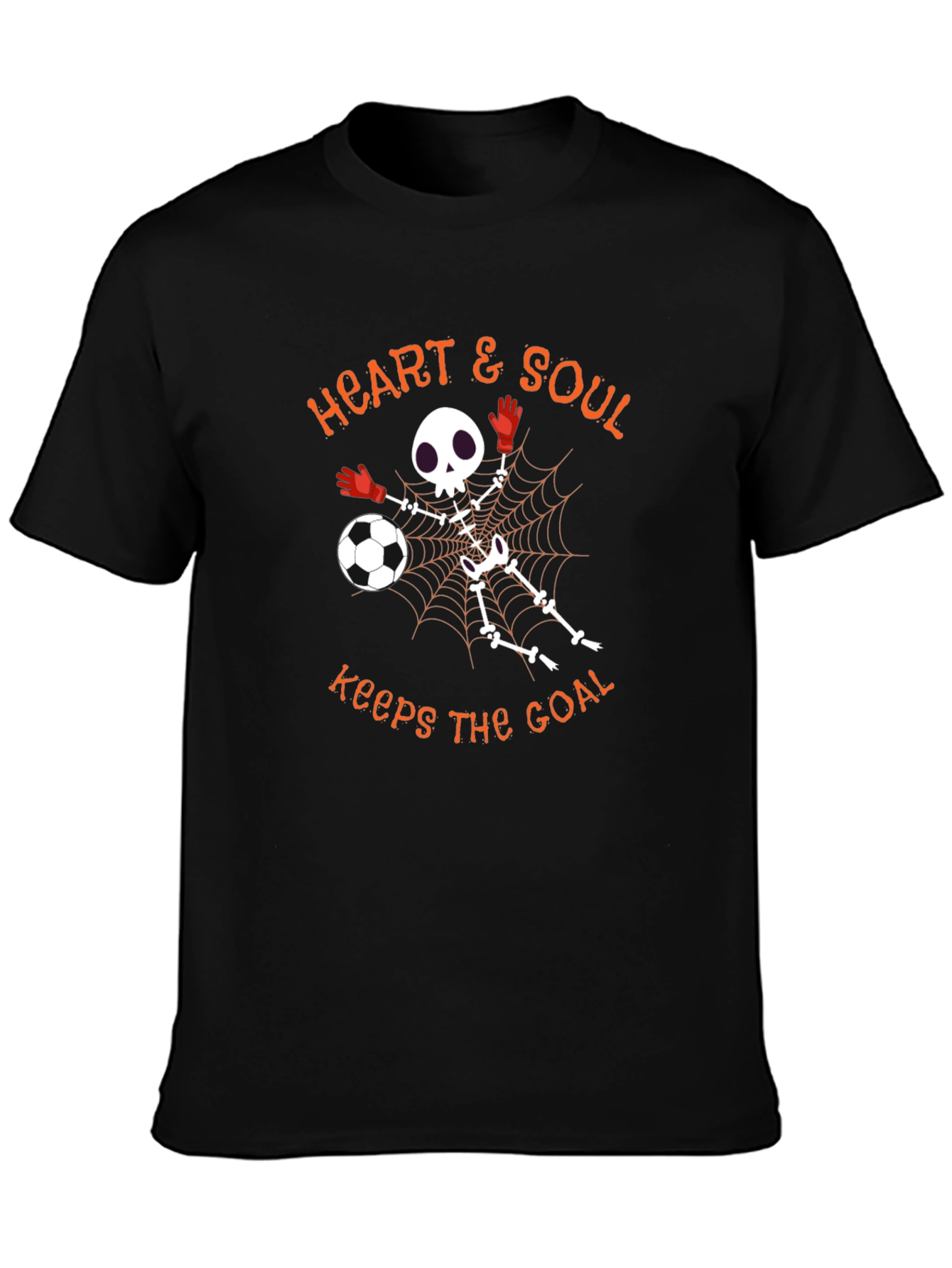 Heart & Soul Soccer Skeleton Graphic T-Shirt