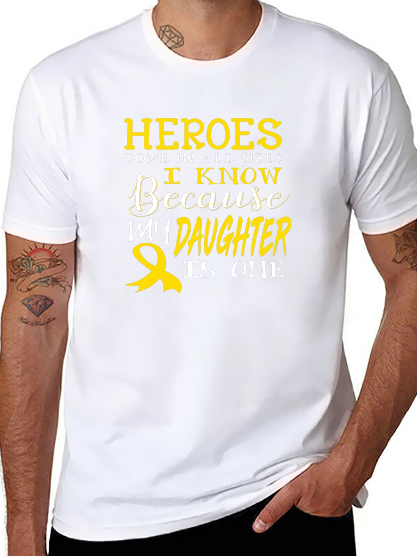 Heroes Daughter T-Shirt: Awareness Support Tee