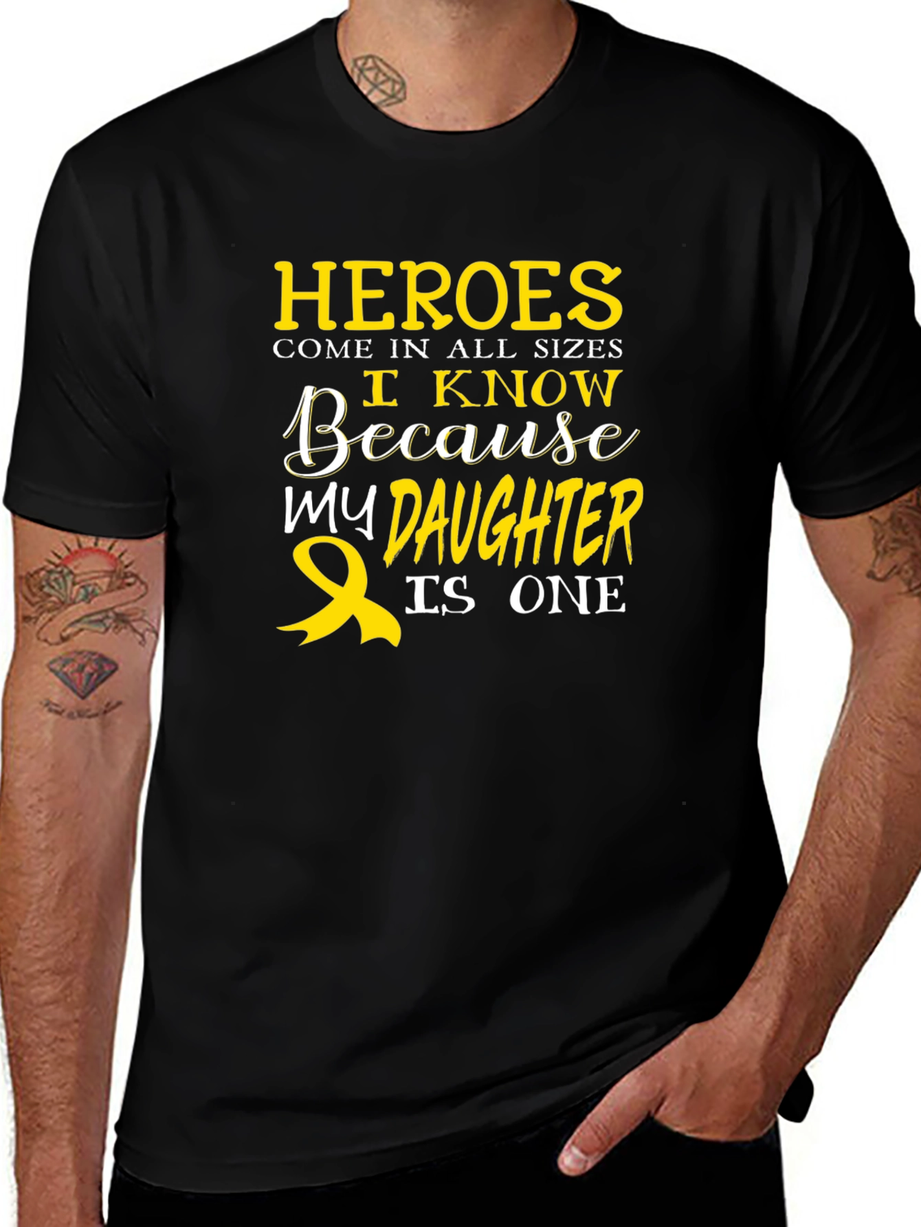 Heroes Daughter T-Shirt: Awareness Support Tee