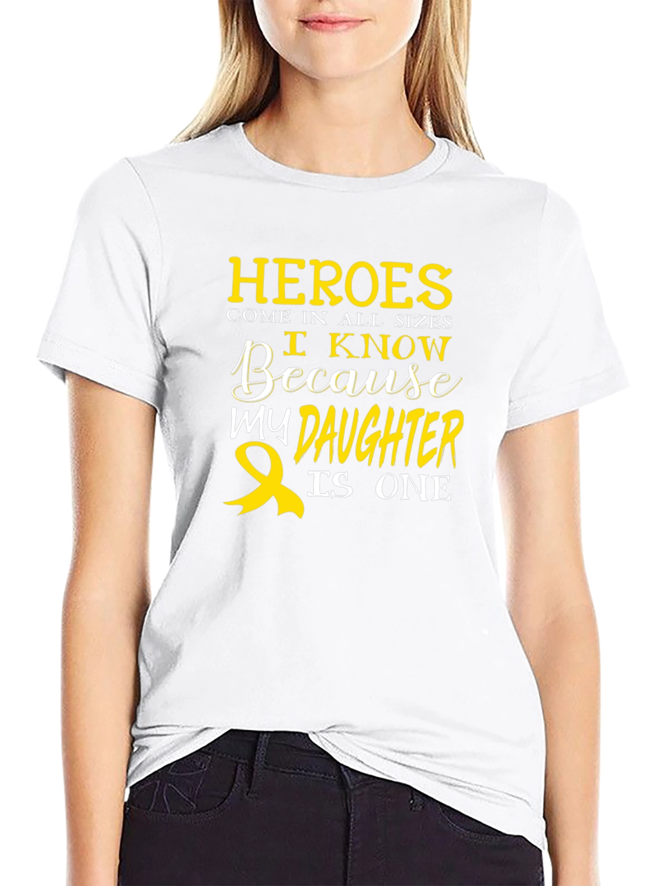 Heroes Daughter T-Shirt: Awareness Support Tee