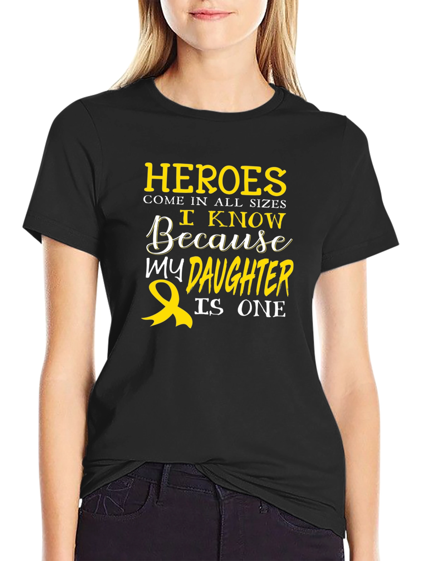 Heroes Daughter T-Shirt: Awareness Support Tee