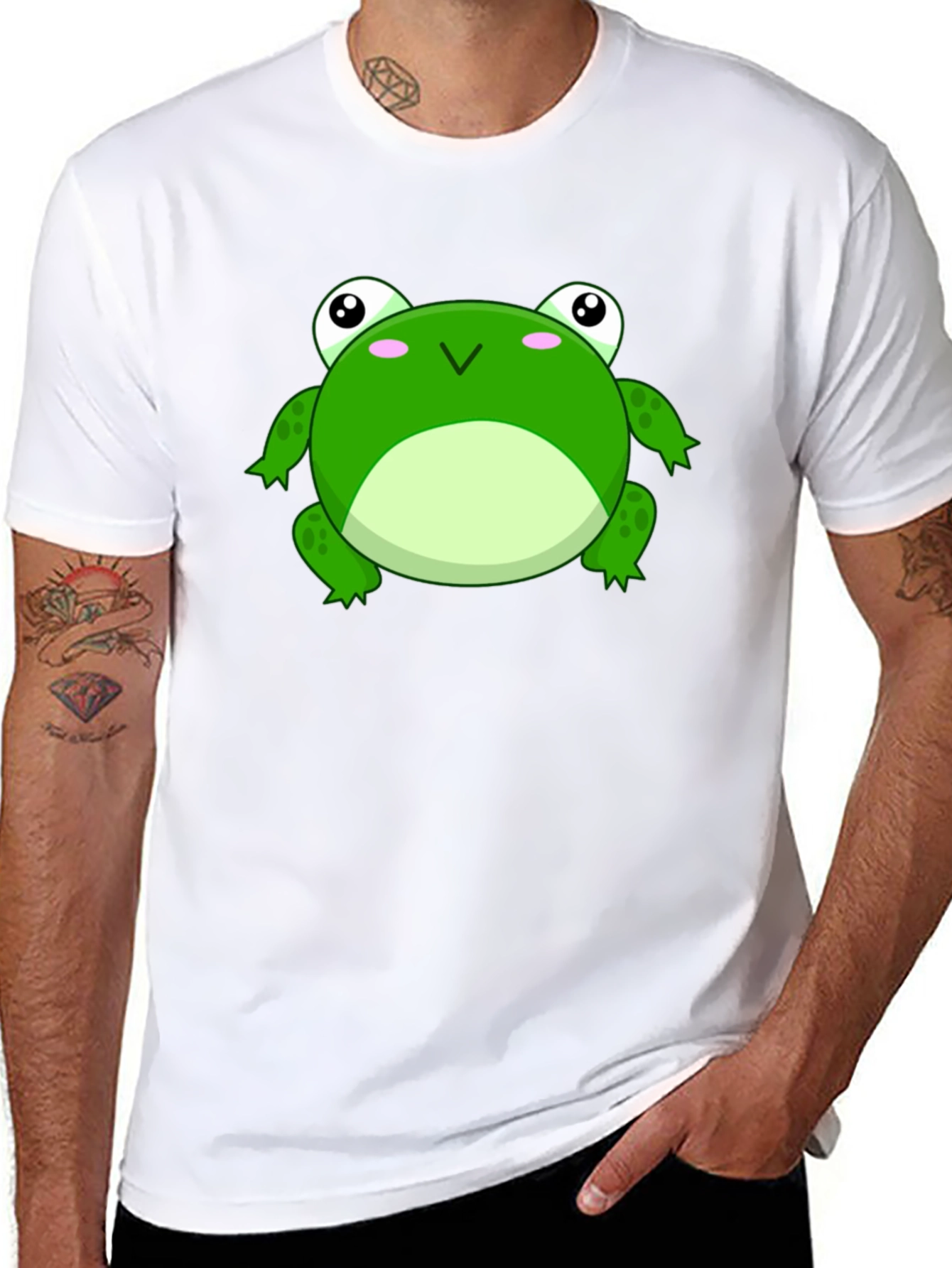 Frog Graphic Tee - Black Cotton T-Shirt