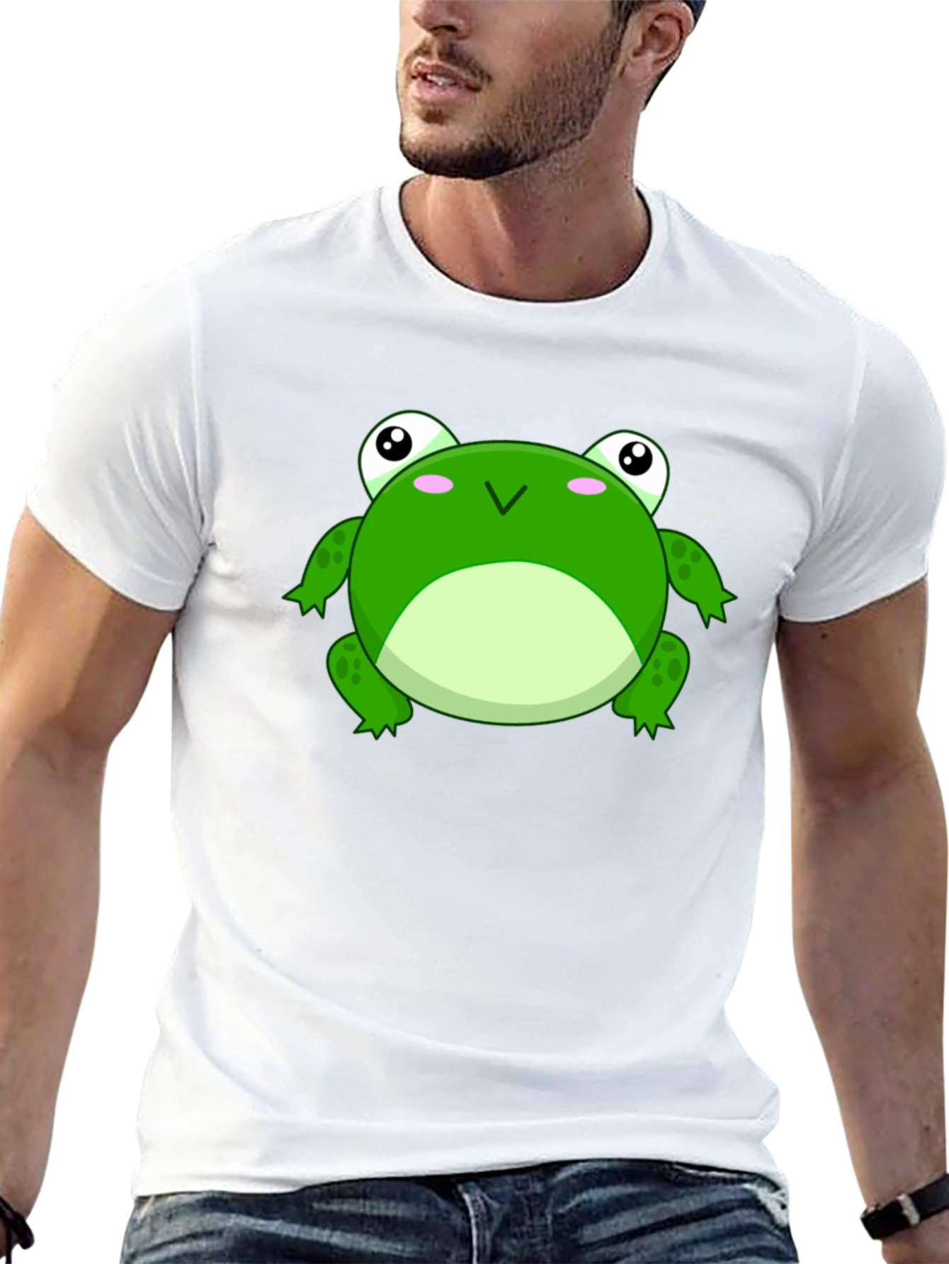 Frog Graphic Tee - Black Cotton T-Shirt
