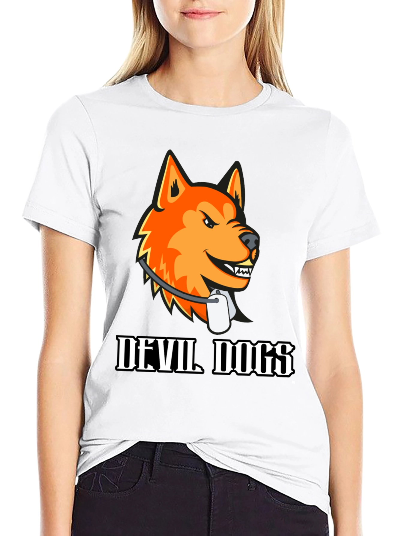 Devil Dogs Graphic Tee - Bold Animal Print Shirt