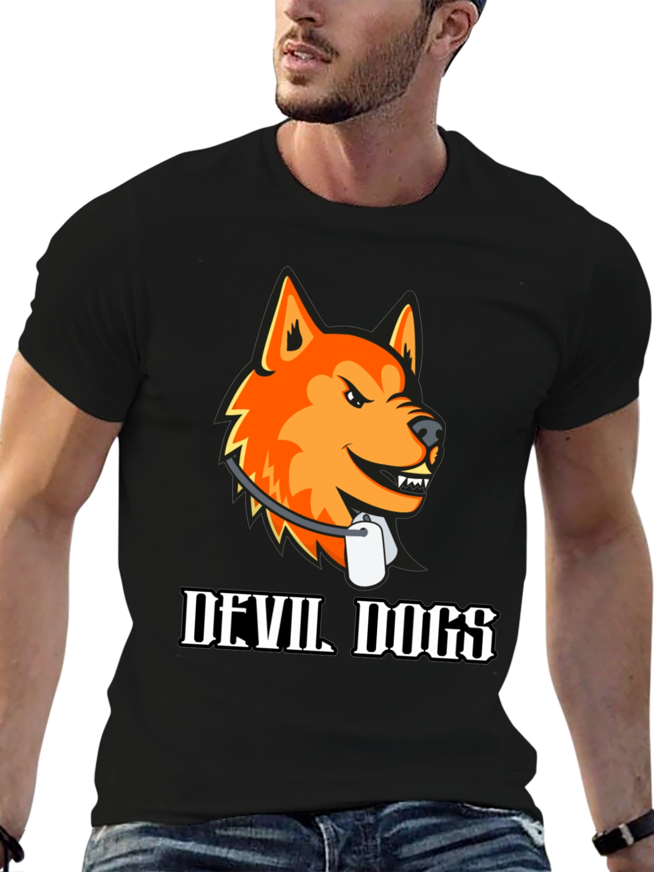 Devil Dogs Graphic Tee - Bold Animal Print Shirt