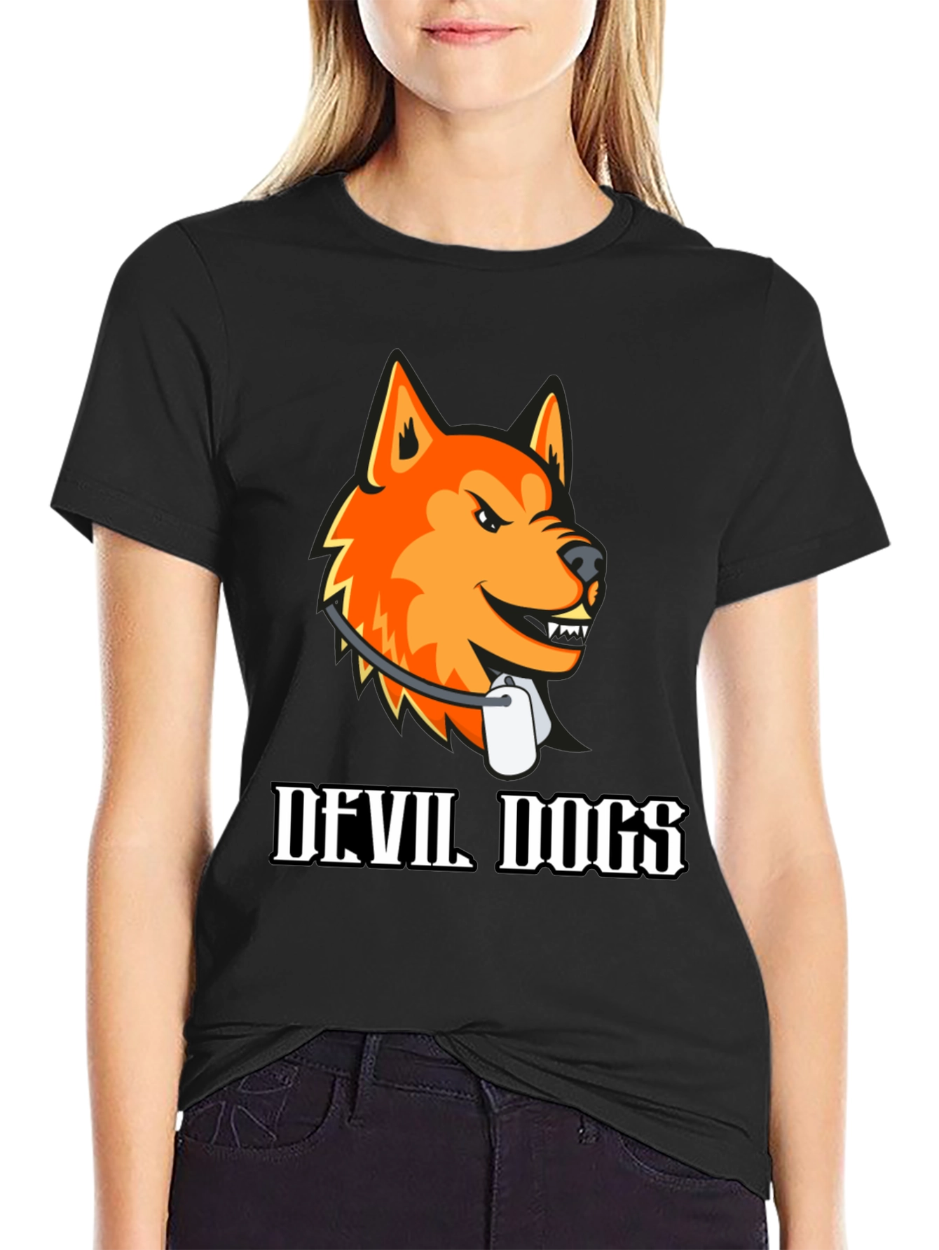 Devil Dogs Graphic Tee - Bold Animal Print Shirt