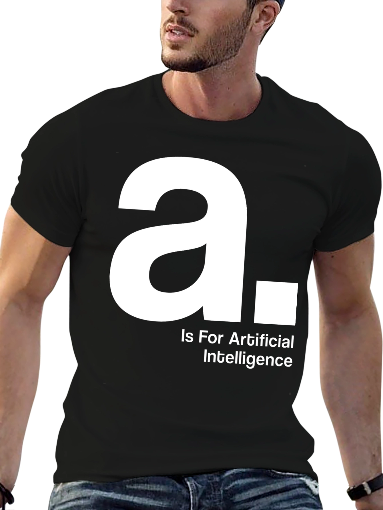 A is for Artificial Intelligence Black T-Shirt