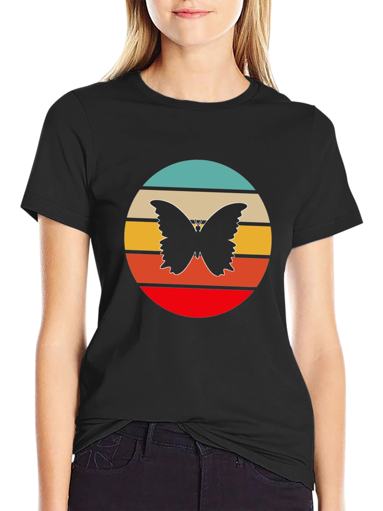Retro Butterfly Graphic Tee