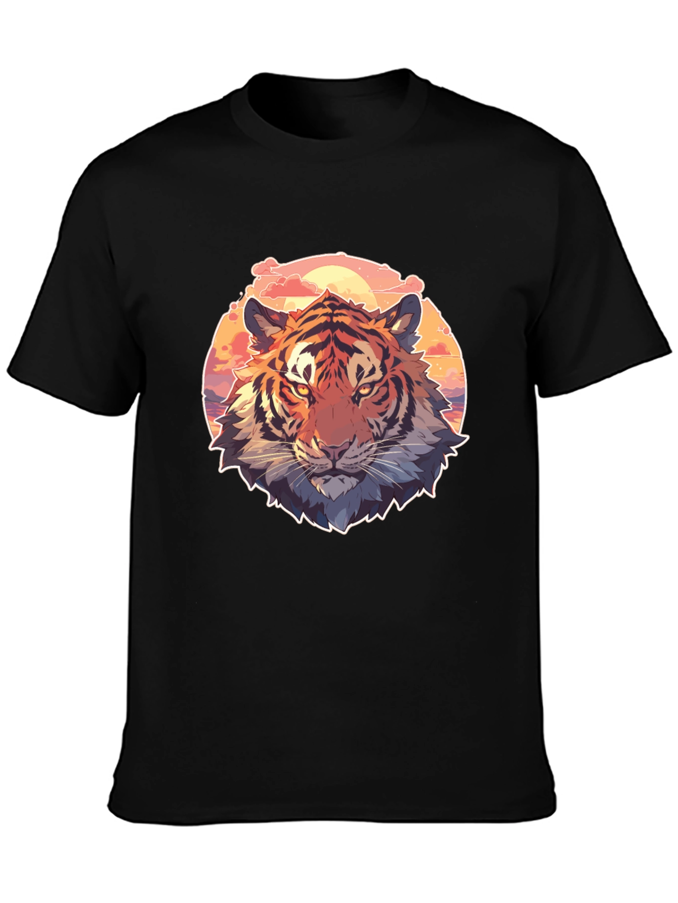 Cool Tiger Graphic Black T-Shirt