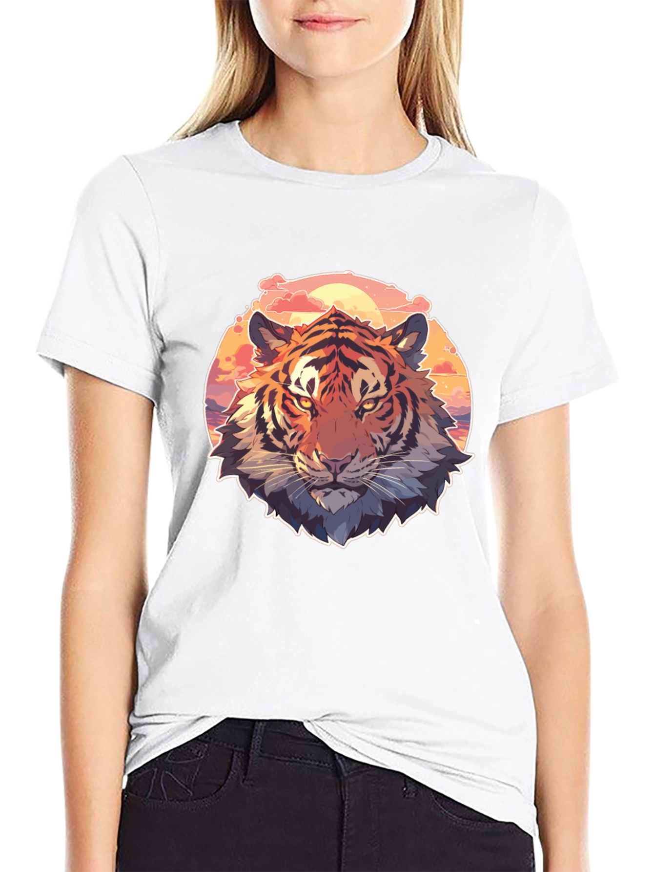 Cool Tiger Graphic Black T-Shirt