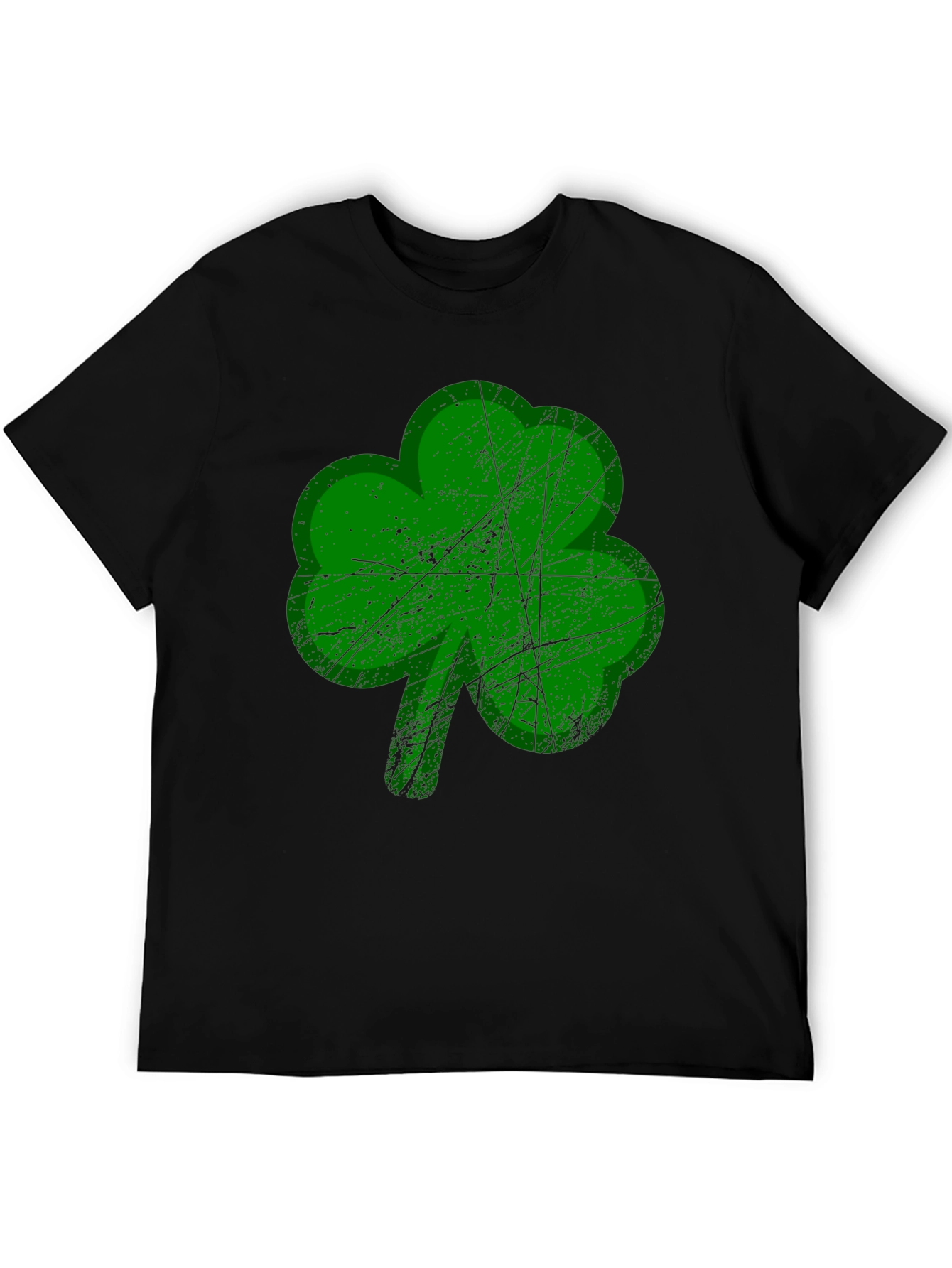 St. Patricks Day Shamrock Graphic Tee - Black