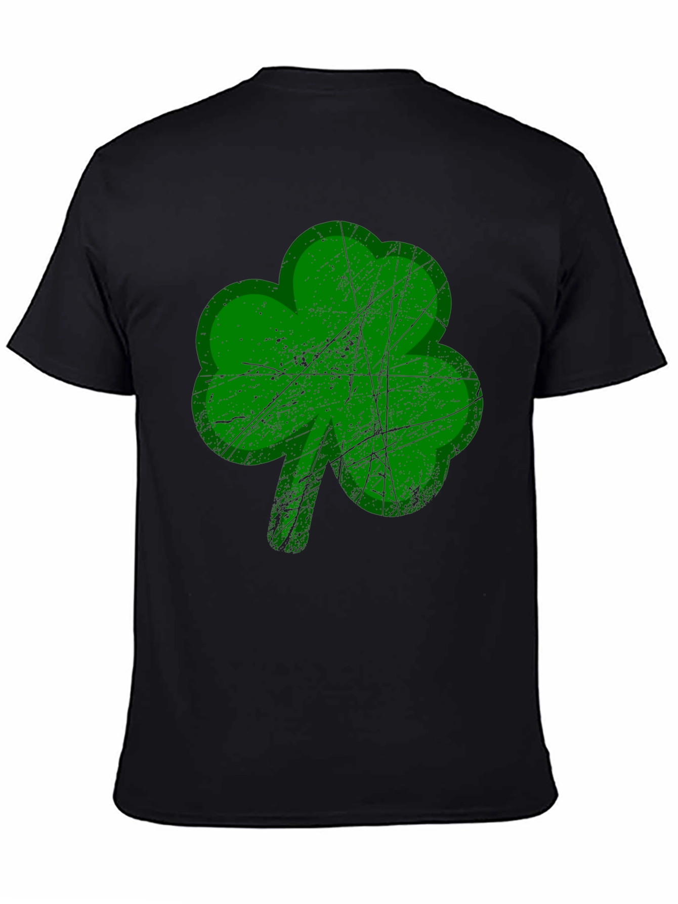St. Patricks Day Shamrock Graphic Tee - Black