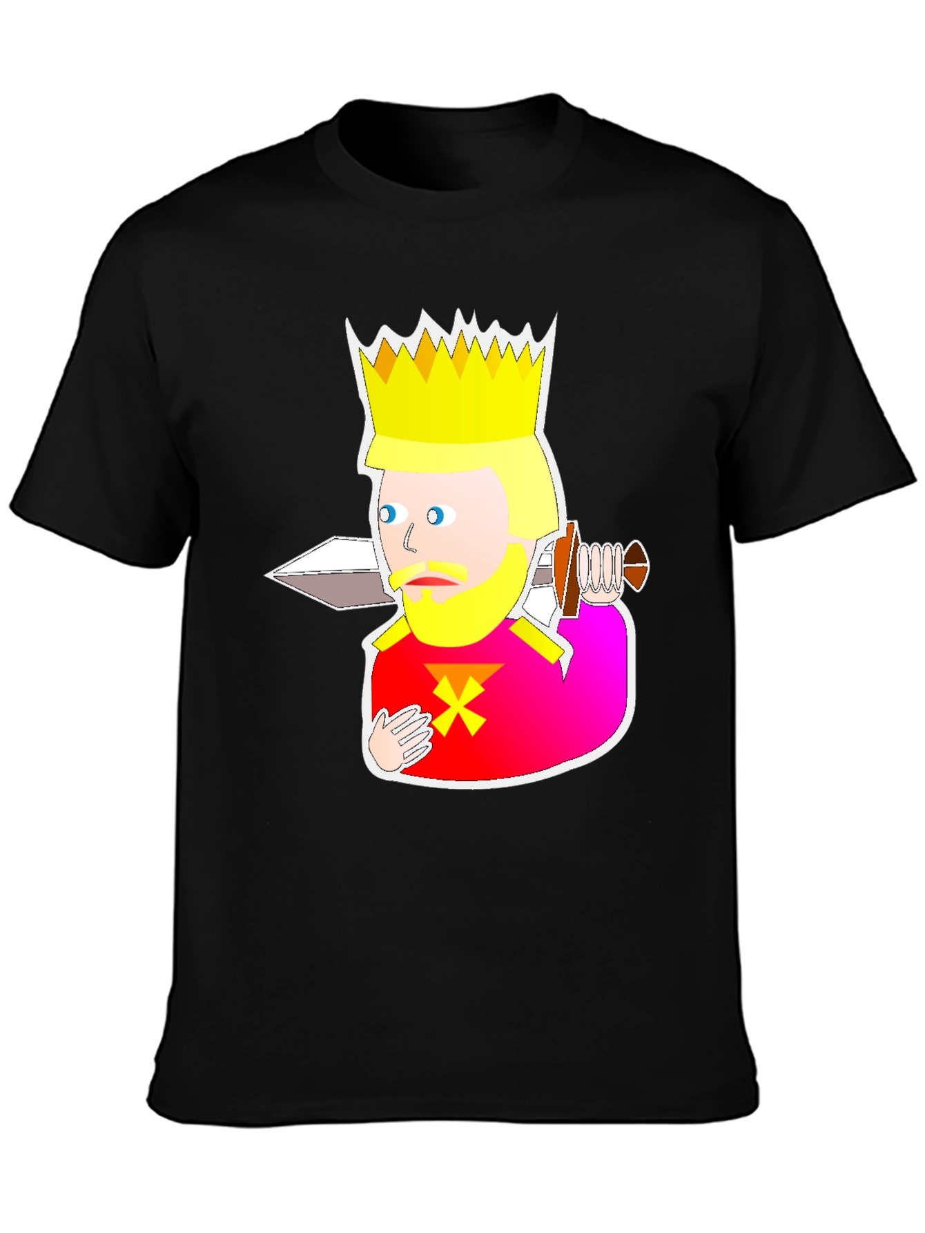 King Cartoon Graphic Tee - Black