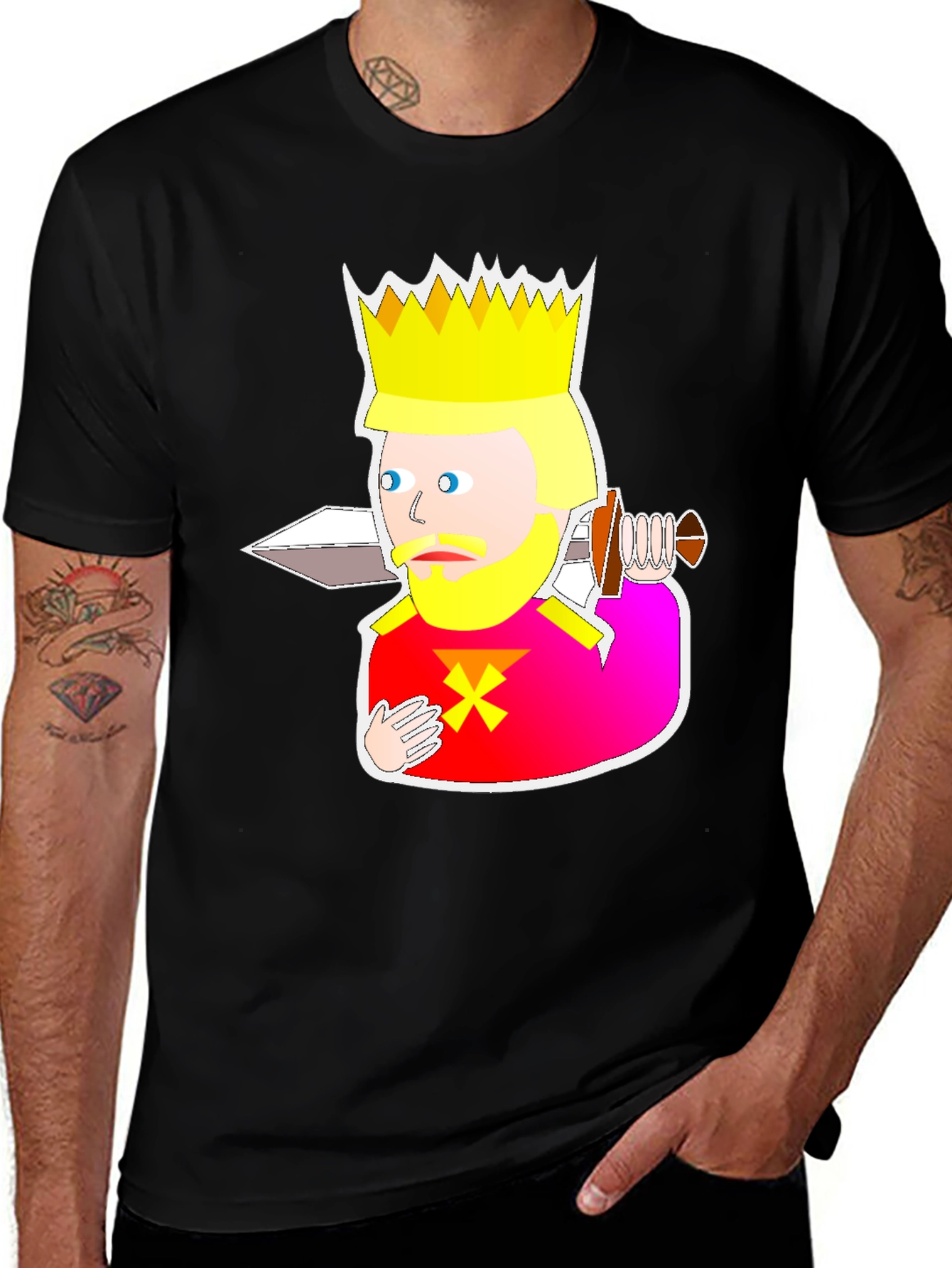King Cartoon Graphic Tee - Black