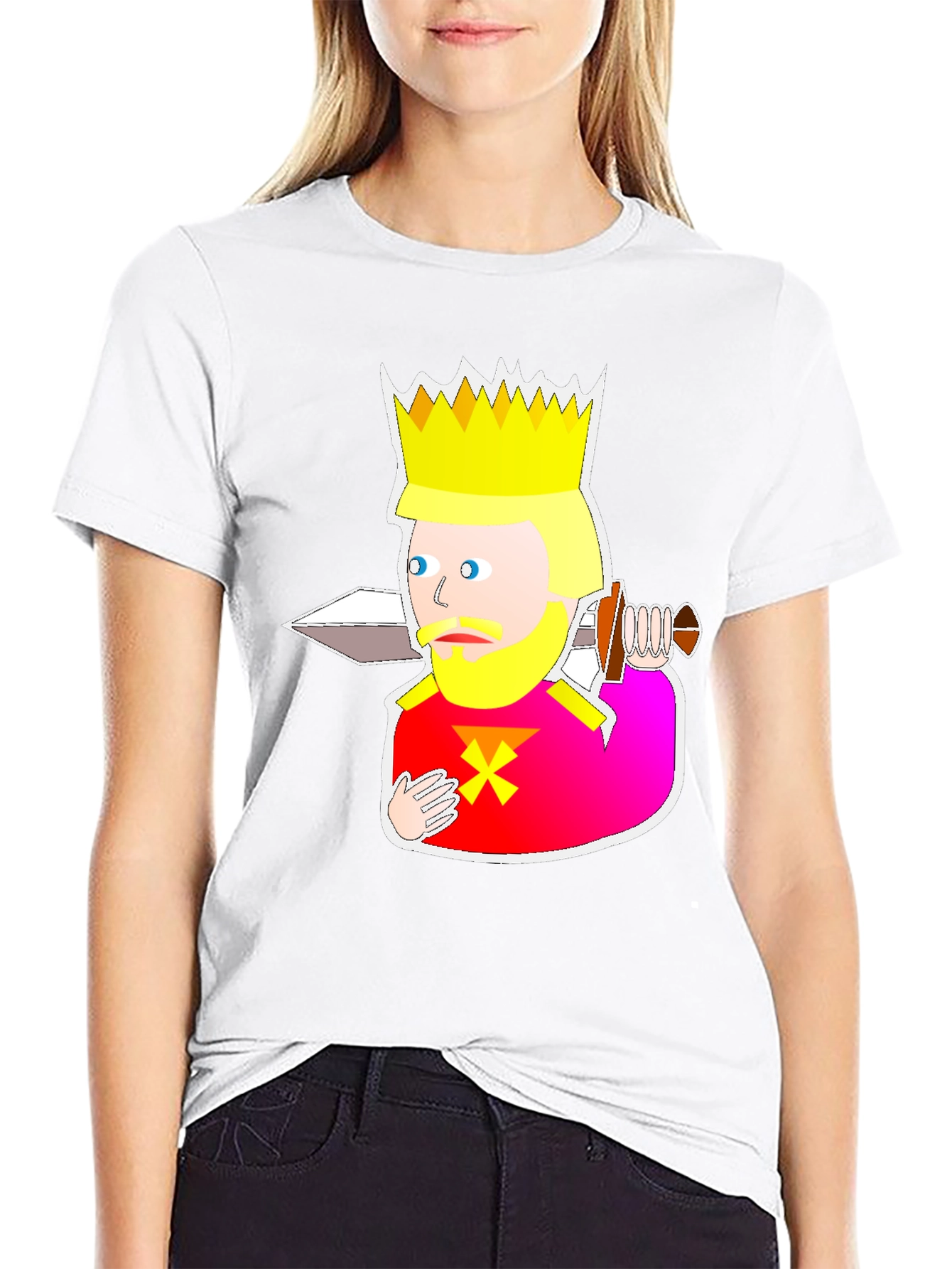 King Cartoon Graphic Tee - Black