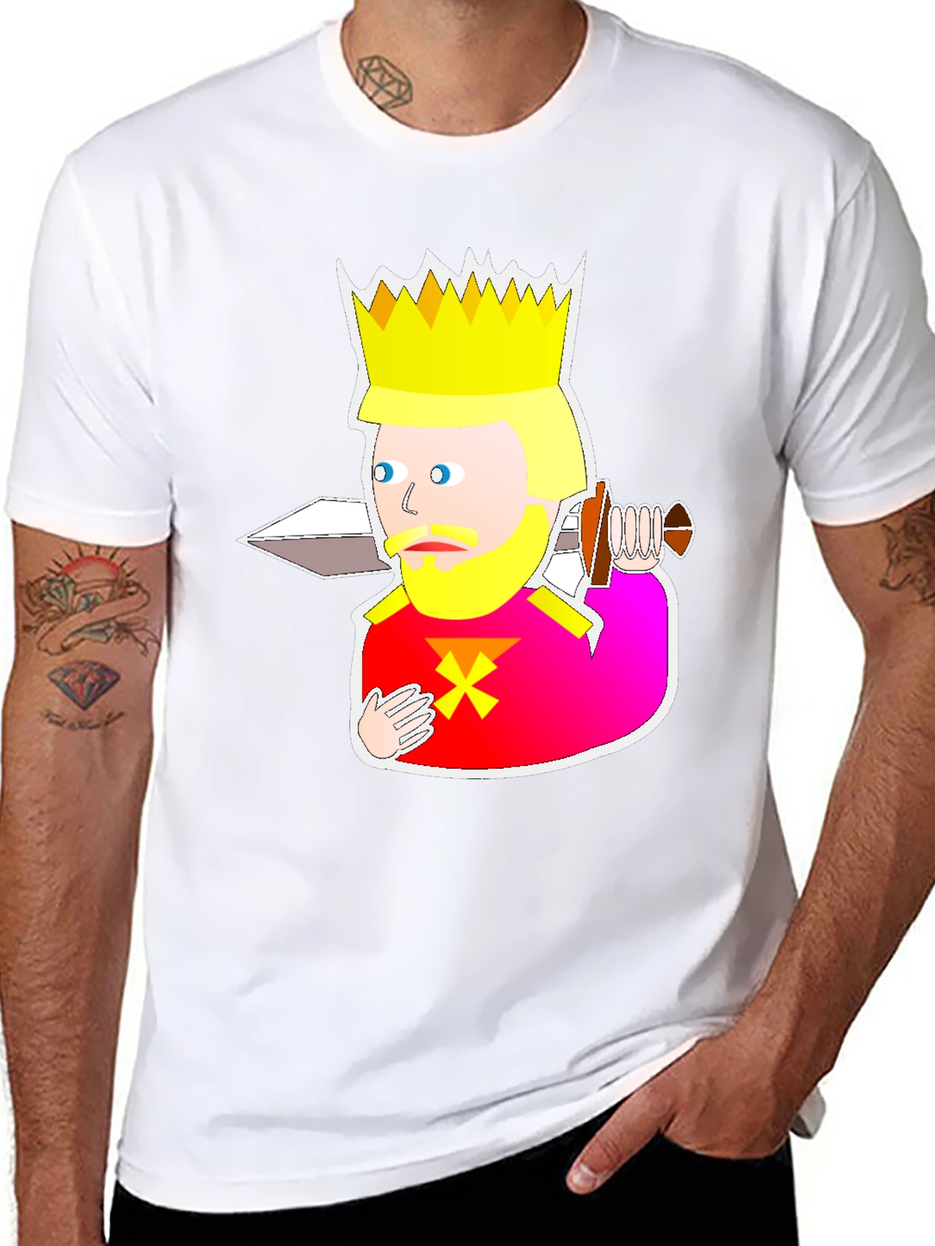 King Cartoon Graphic Tee - Black