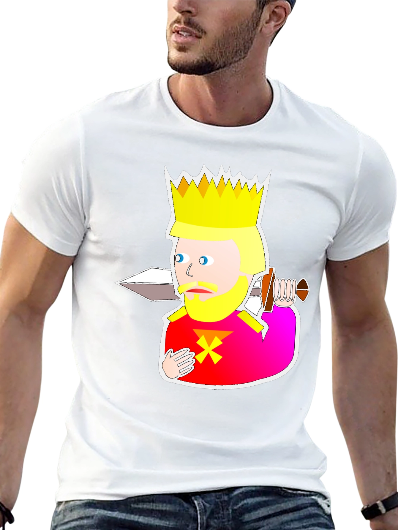 King Cartoon Graphic Tee - Black